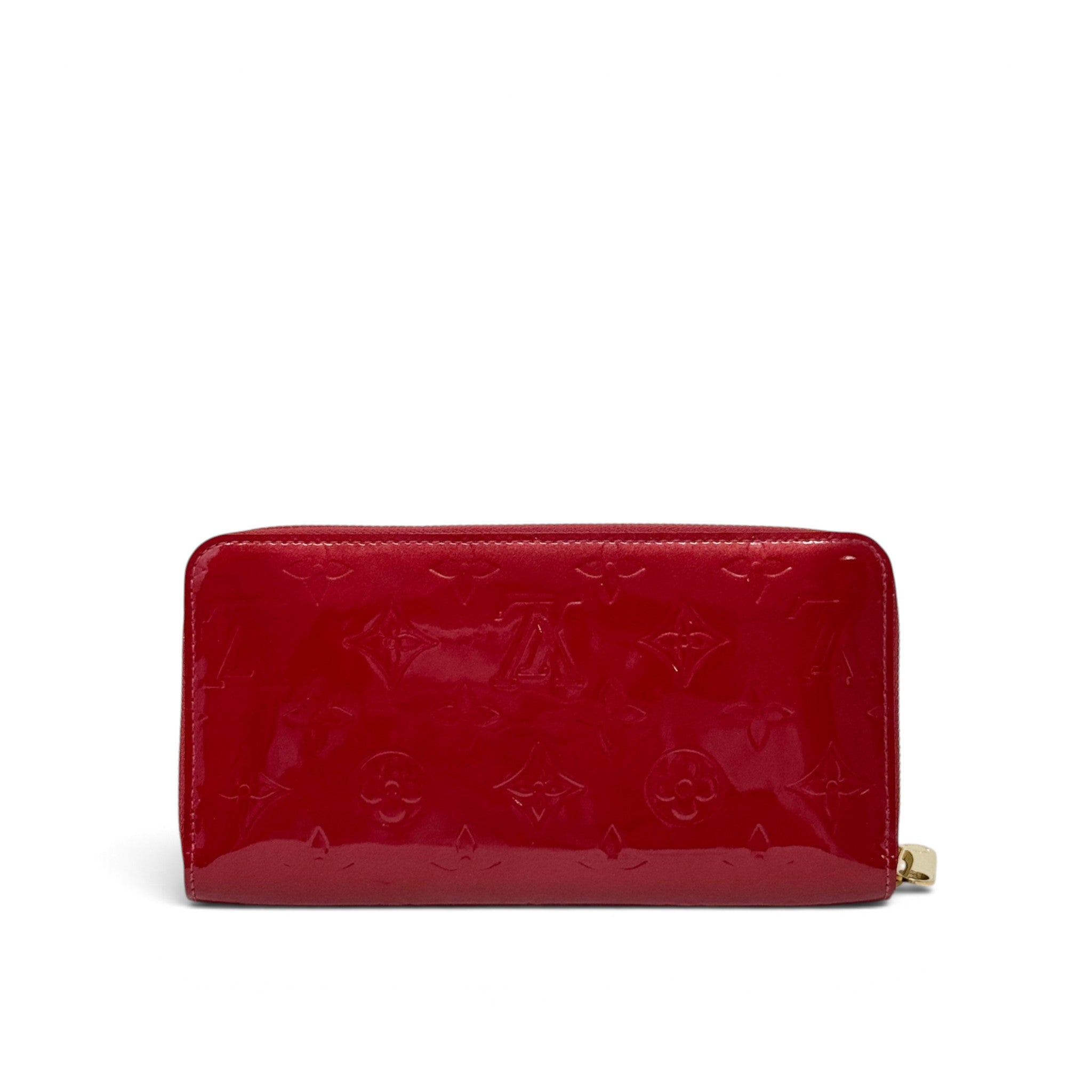Louis Vuitton Red Monogram Vernis Zippy Wallet