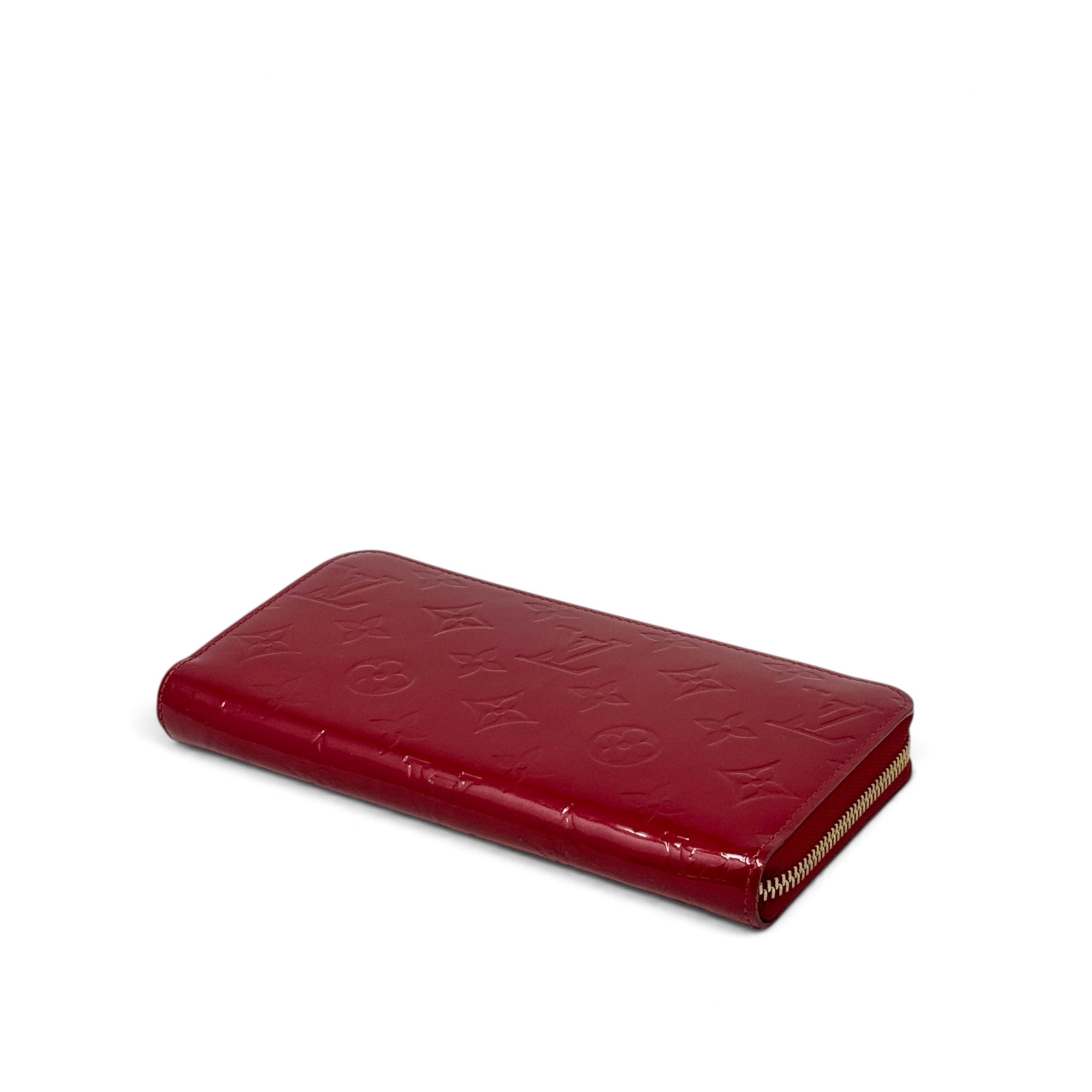 Louis Vuitton Red Monogram Vernis Zippy Wallet