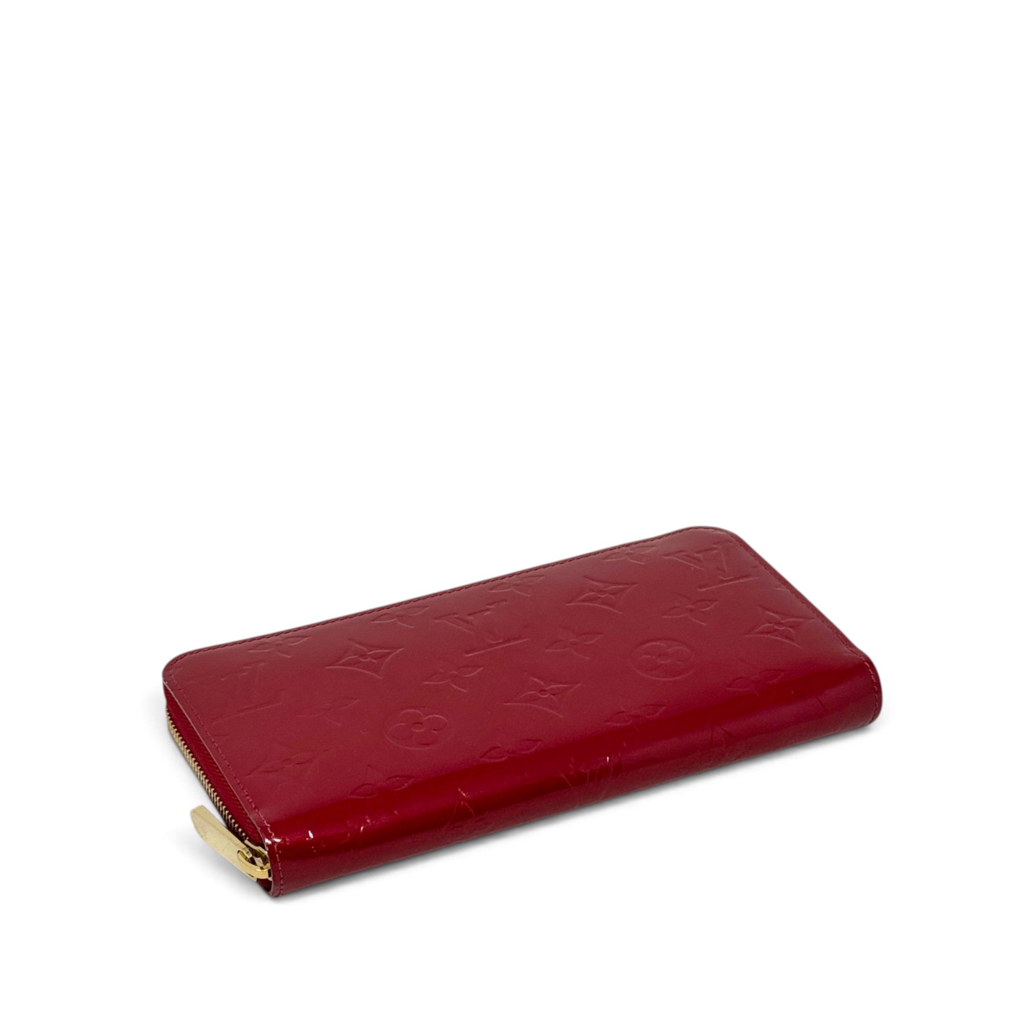 Louis Vuitton Red Monogram Vernis Zippy Wallet