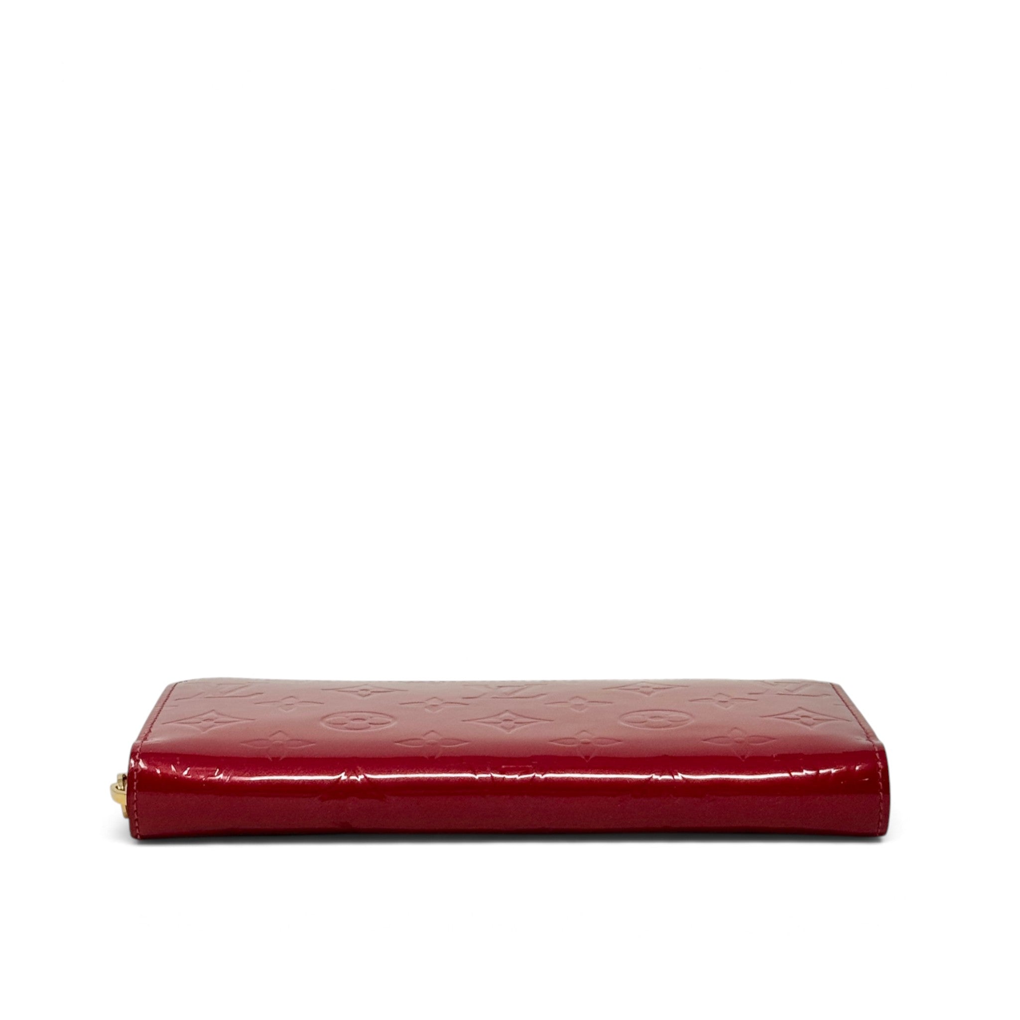 Louis Vuitton Red Monogram Vernis Zippy Wallet