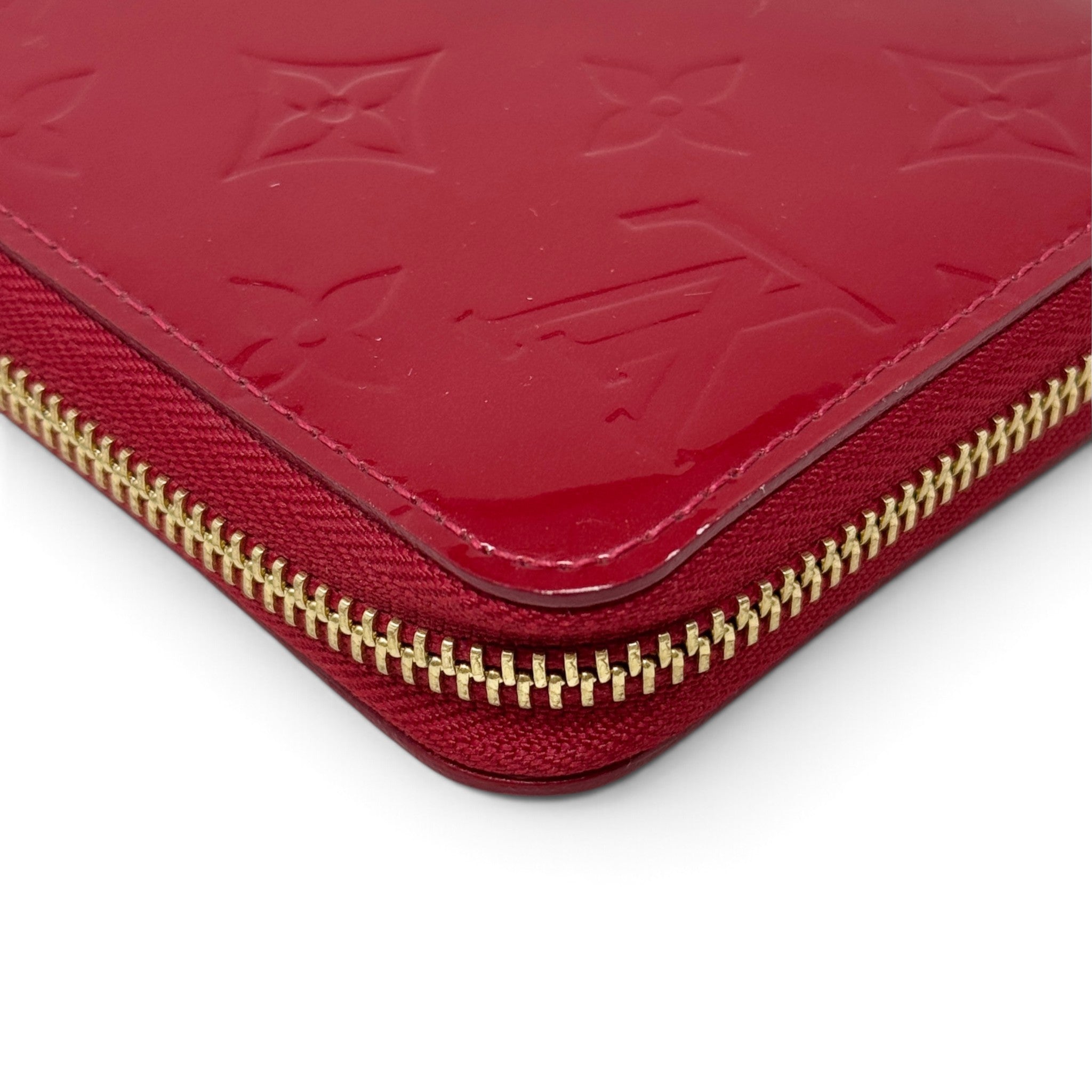 Louis Vuitton Red Monogram Vernis Zippy Wallet