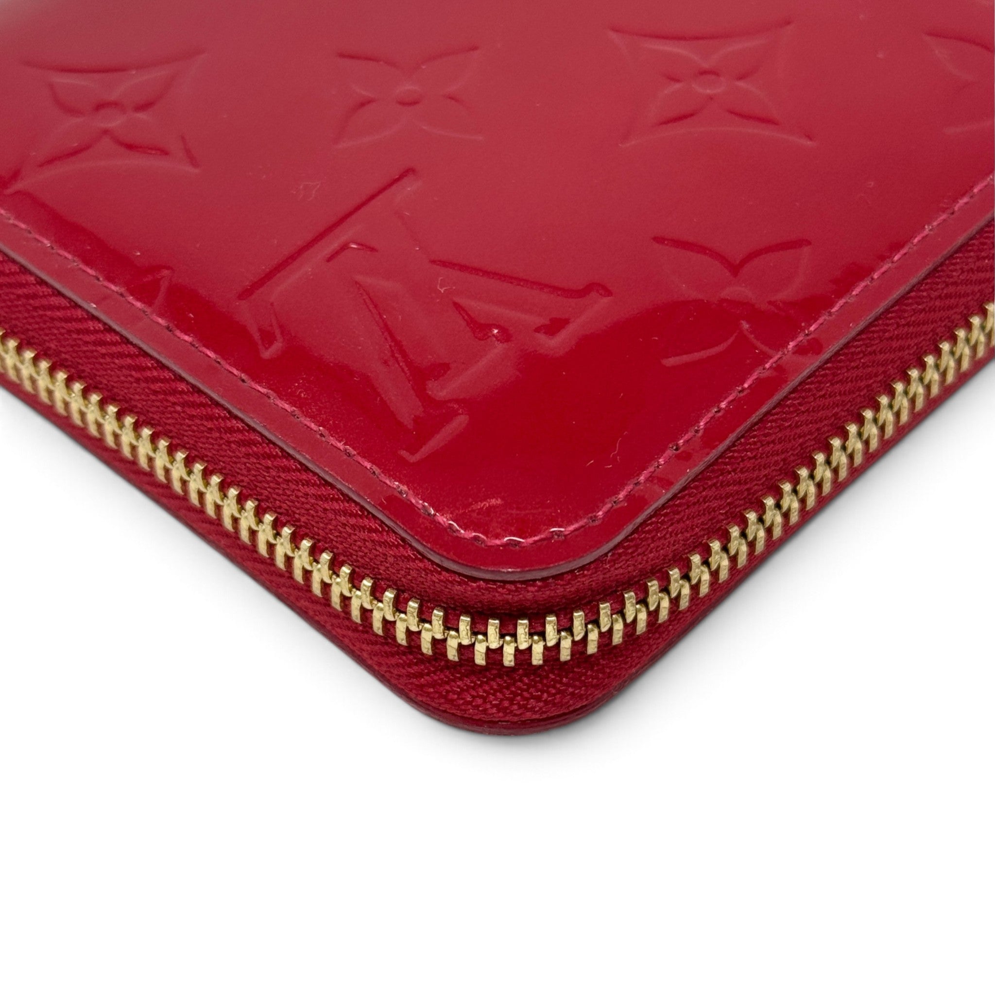 Louis Vuitton Red Monogram Vernis Zippy Wallet