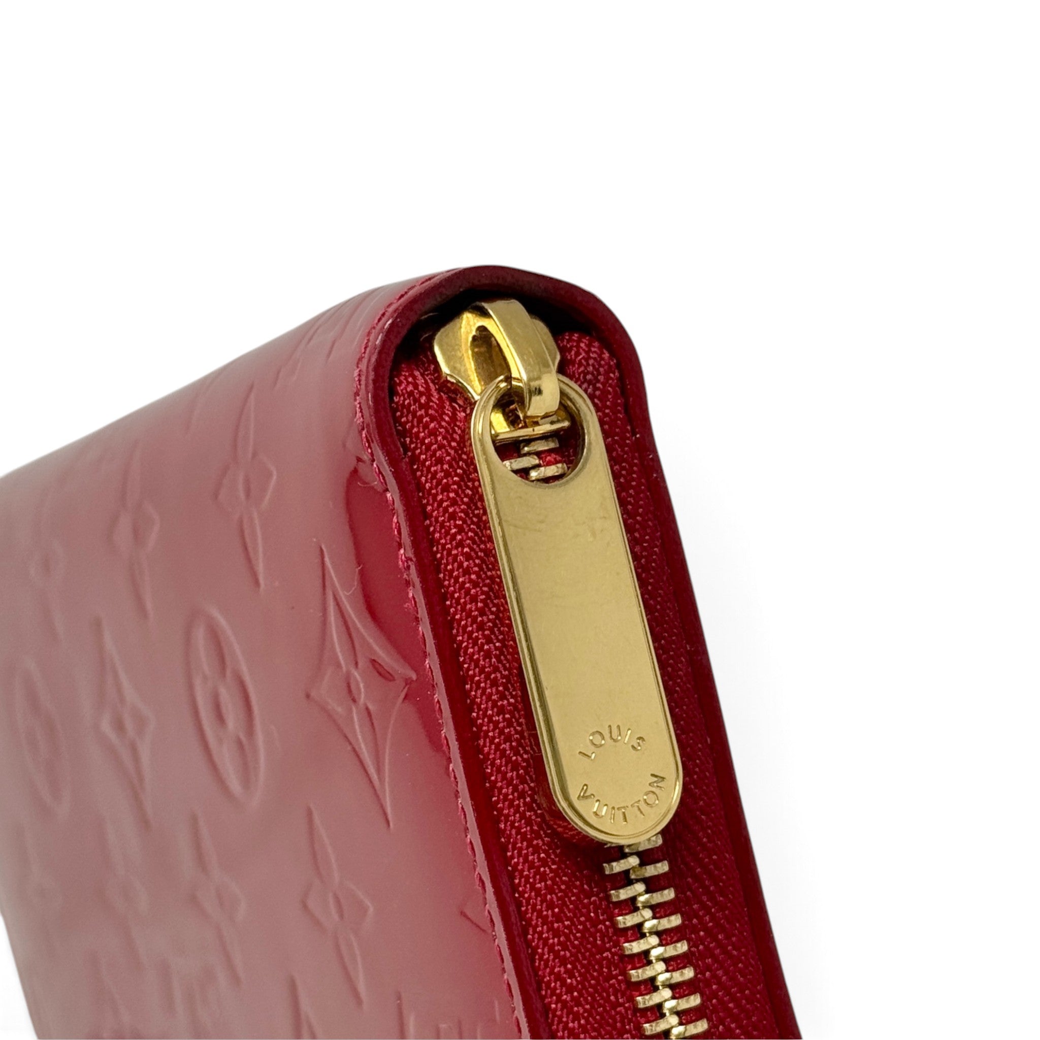 Louis Vuitton Red Monogram Vernis Zippy Wallet