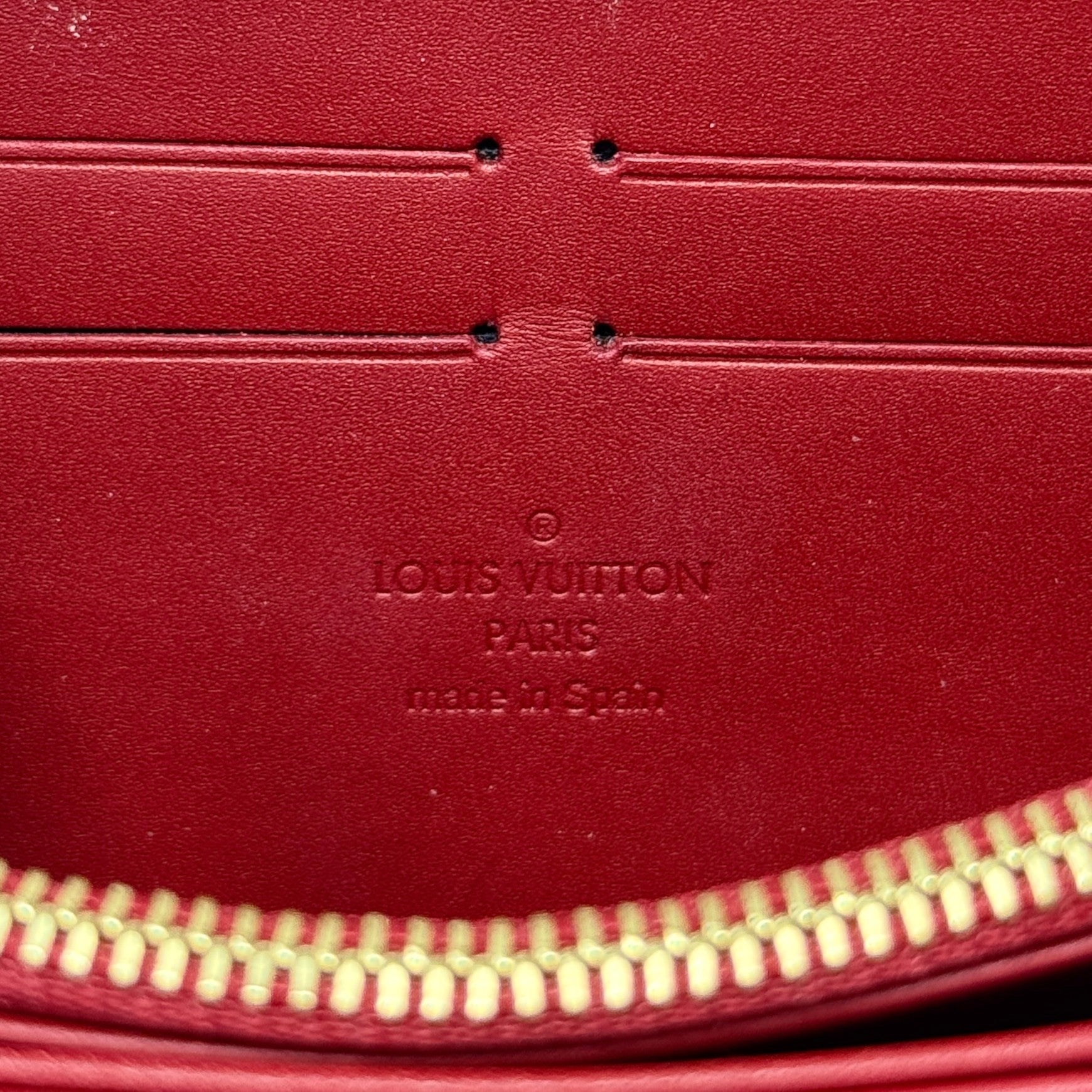 Louis Vuitton Red Monogram Vernis Zippy Wallet