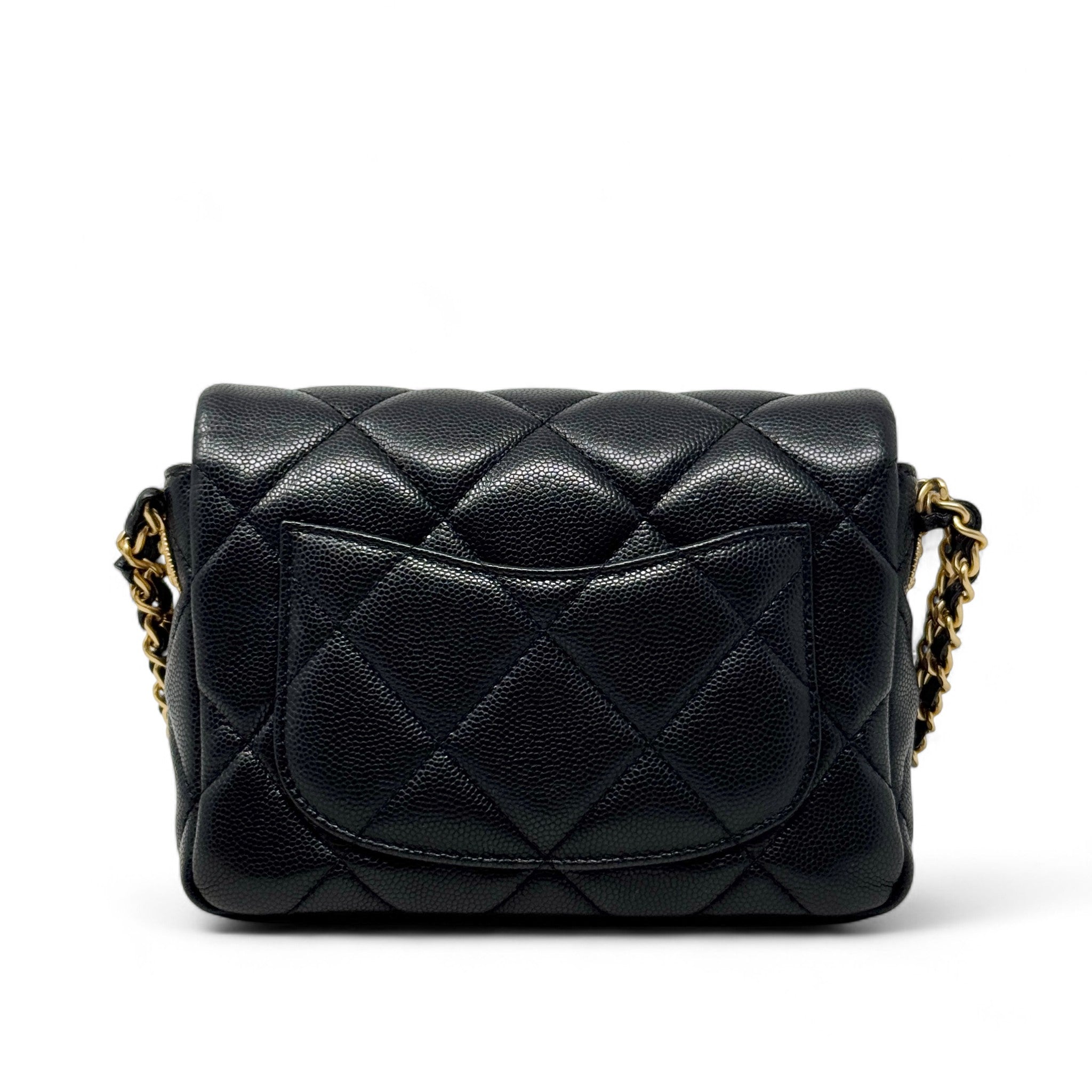 Chanel Black Mini Twist Your Buttons Flap