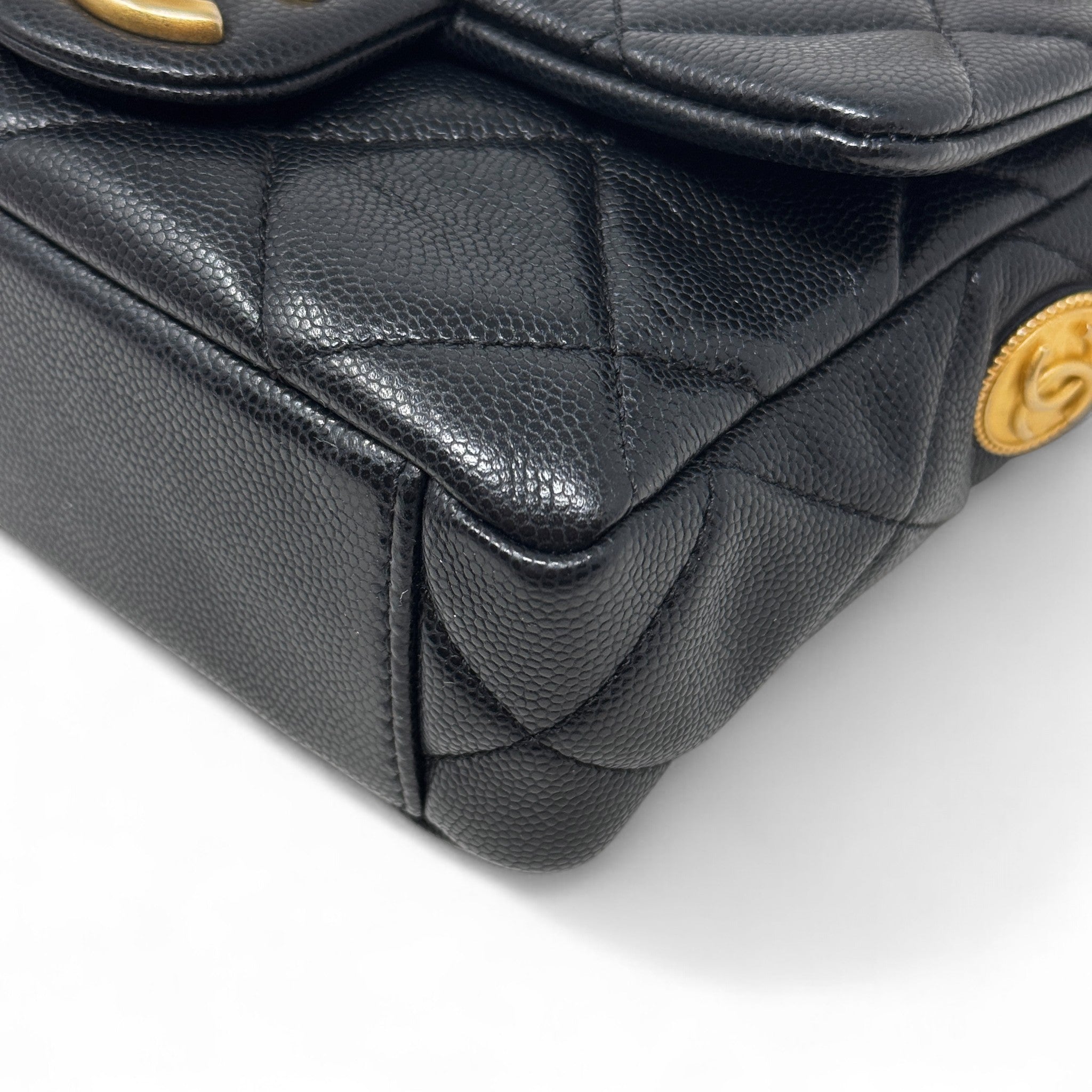 Chanel Black Mini Twist Your Buttons Flap