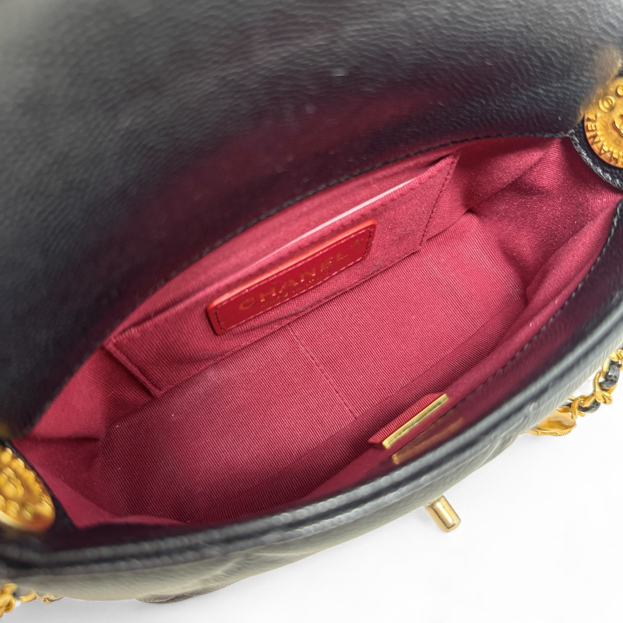 Chanel Black Mini Twist Your Buttons Flap