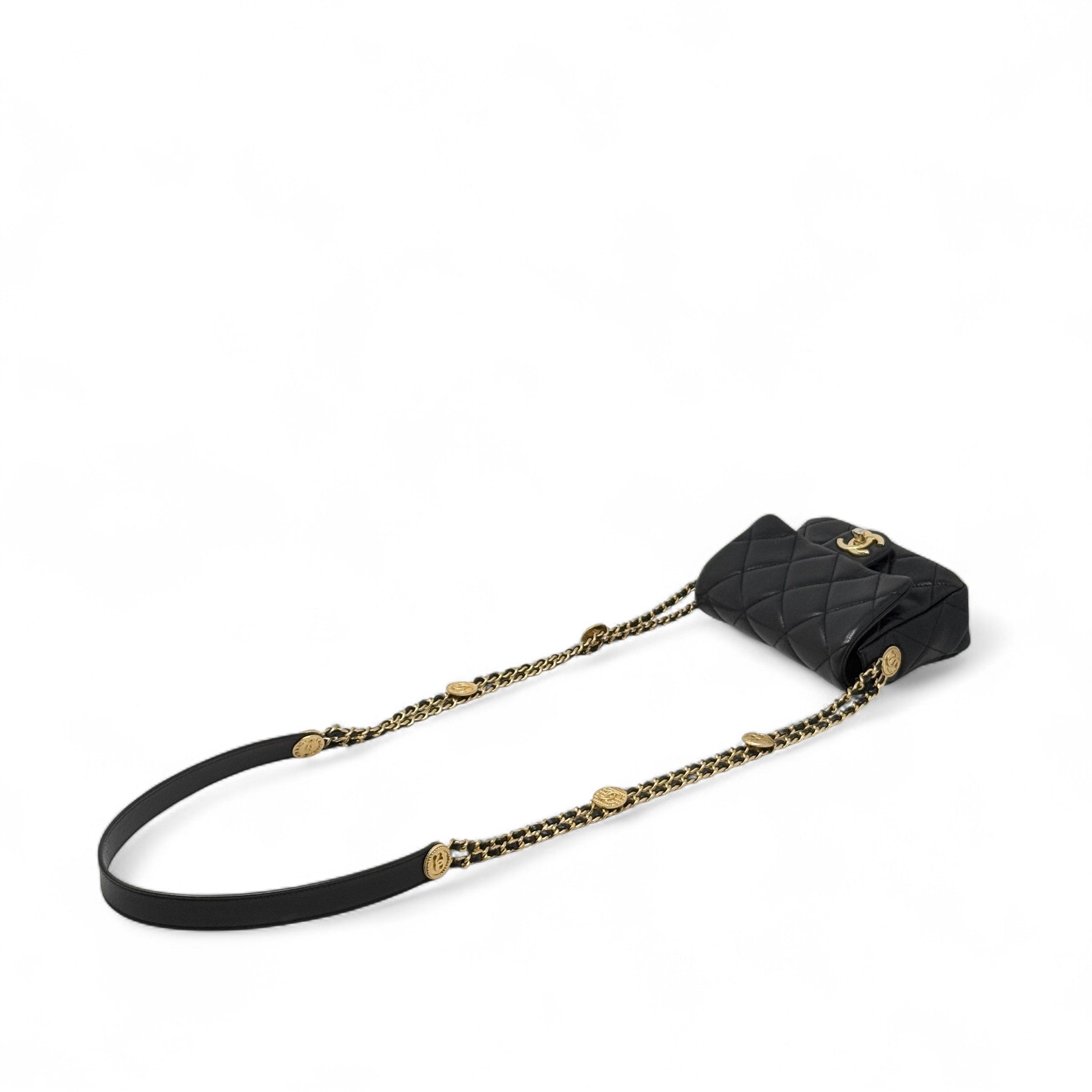 Chanel Black Mini Twist Your Buttons Flap