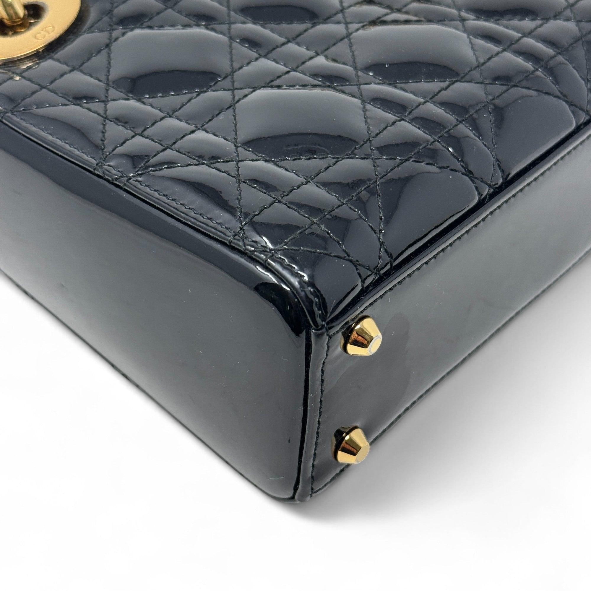 Dior Black Patent Mini Lady Dior