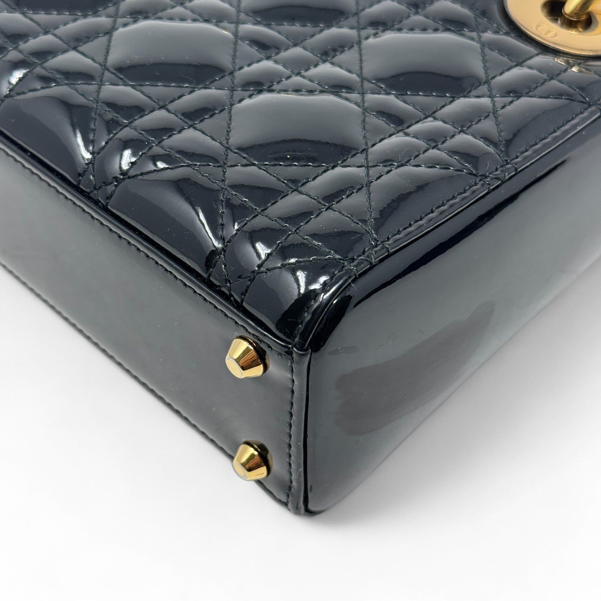 Dior Black Patent Mini Lady Dior