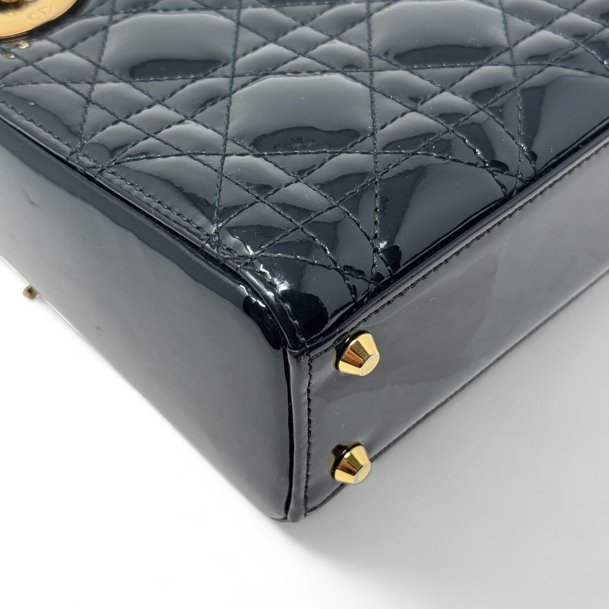 Dior Black Patent Mini Lady Dior