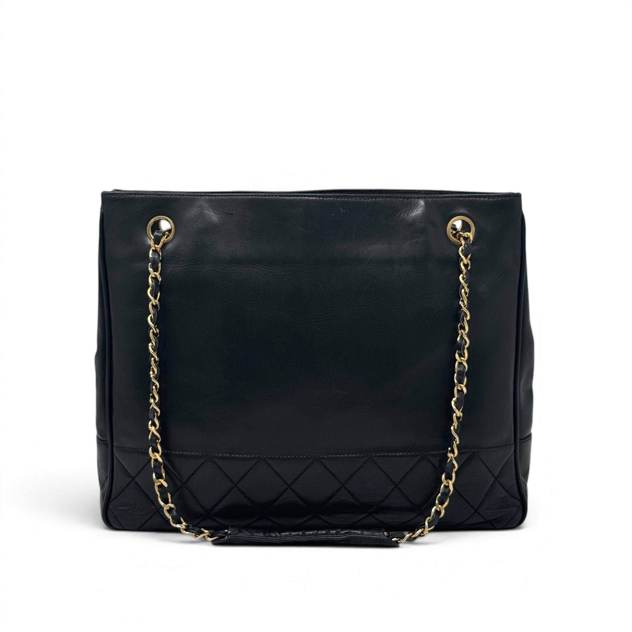 Chanel Black Vintage Timeless Chain Tote