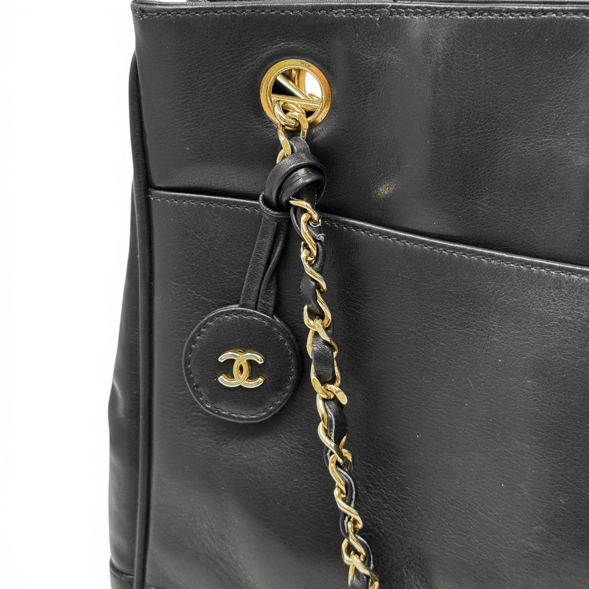 Chanel Black Vintage Timeless Chain Tote