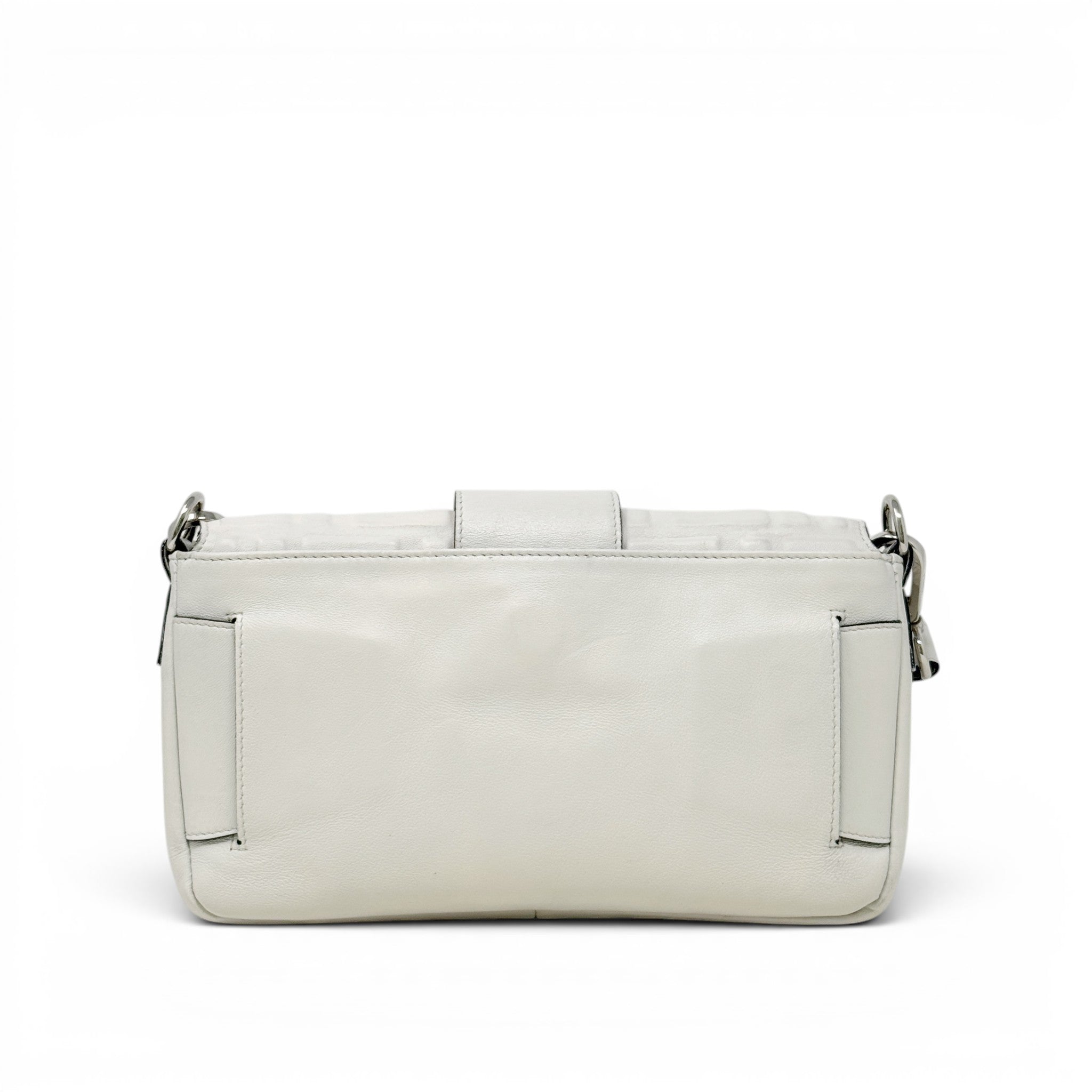 Fendi White Small Baguette Bag