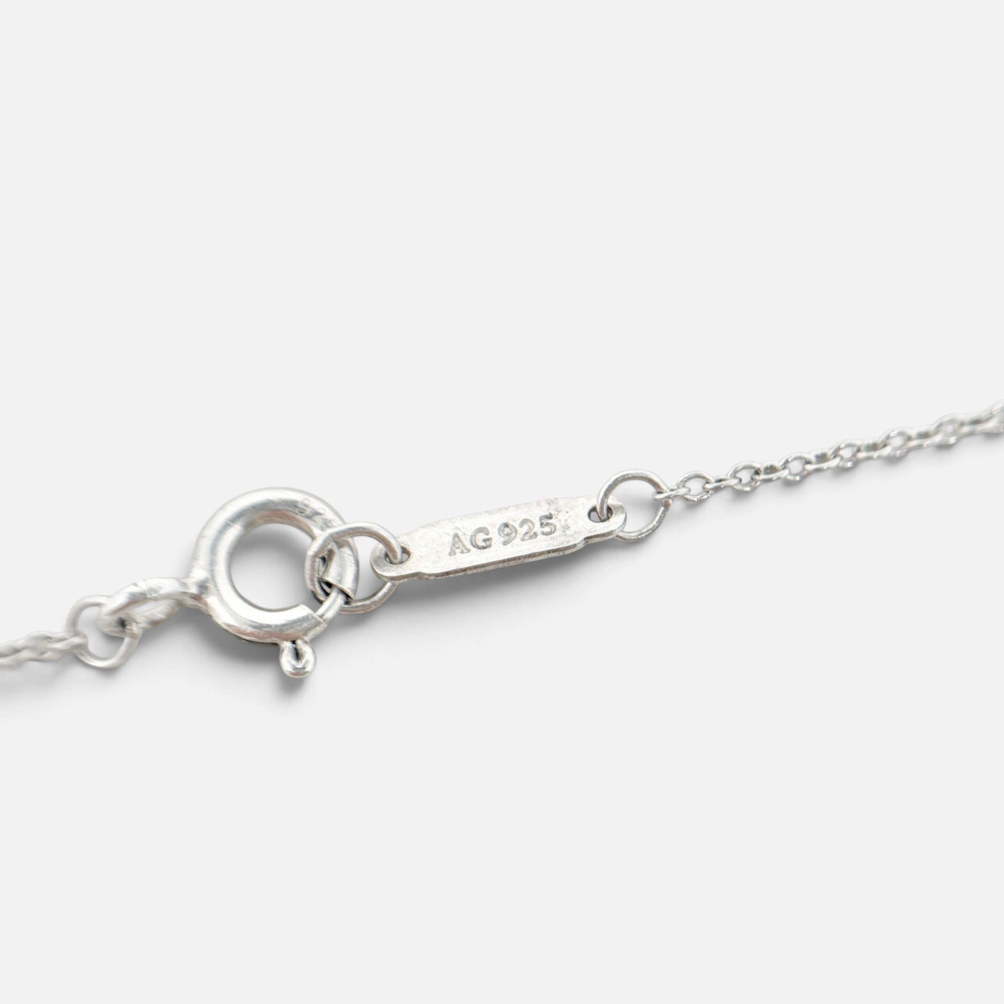 Tiffany & Co. Silver Heart Tag Key Pendant Necklace