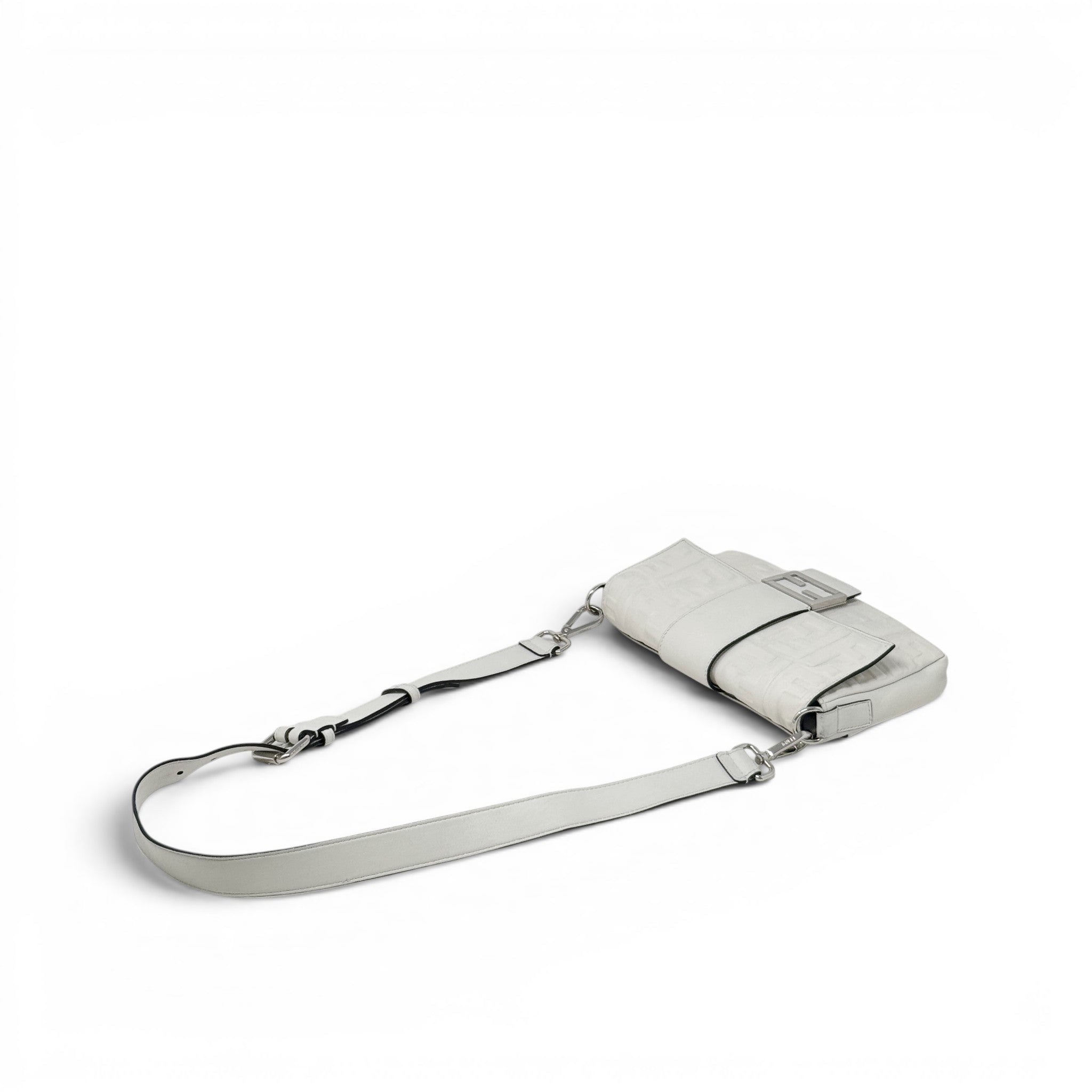 Fendi White Small Baguette Bag