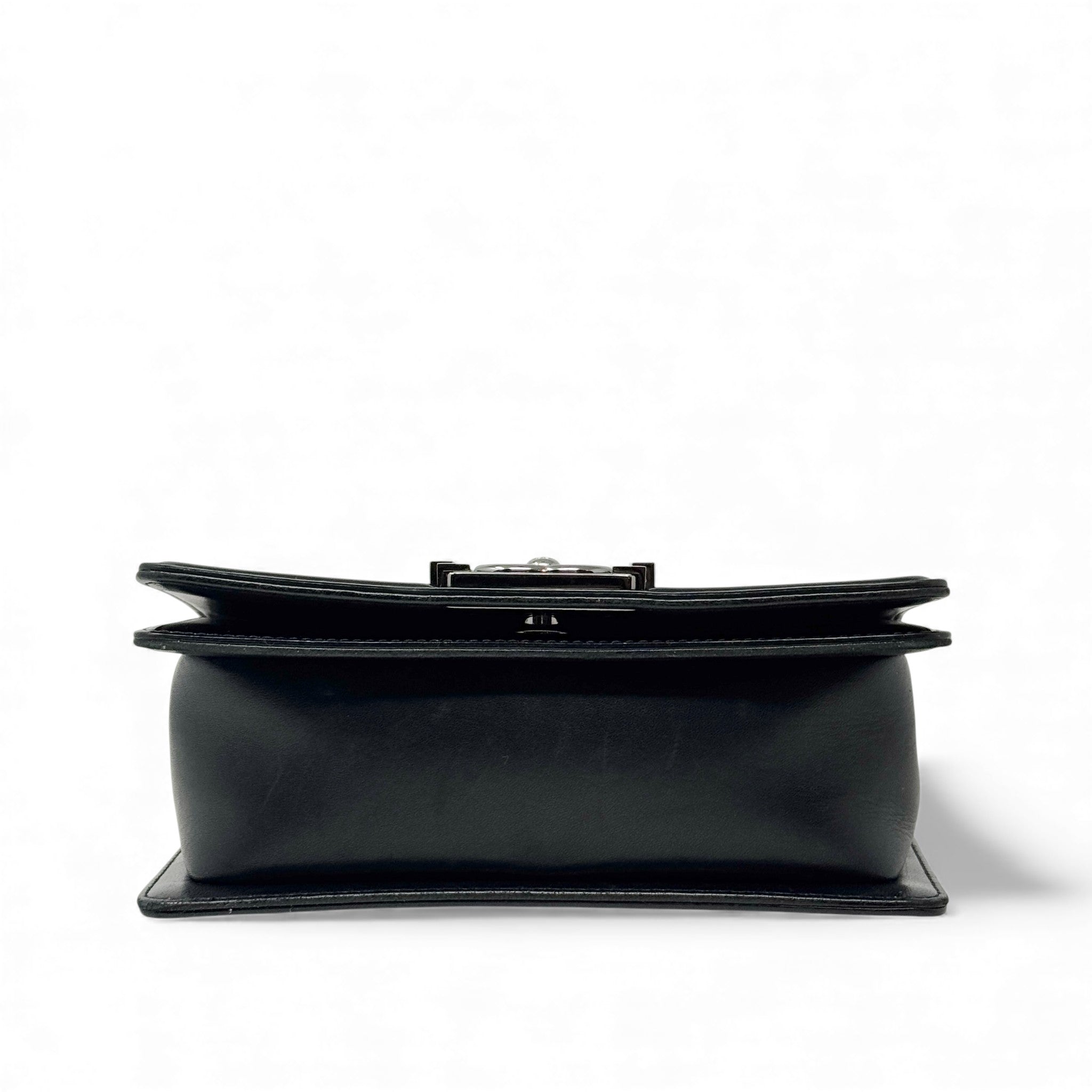 Chanel Black Patent Small Boy Bag