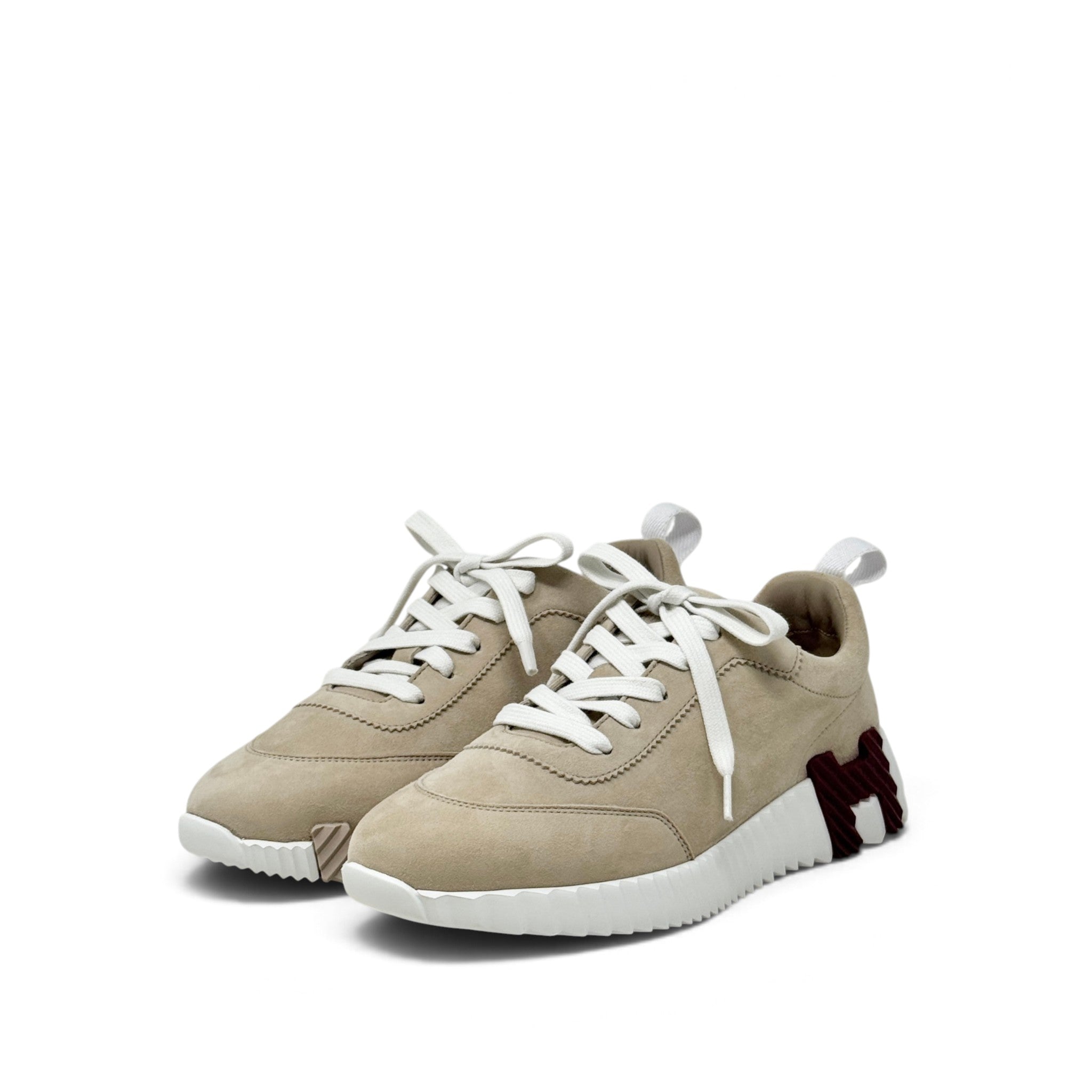 Hermes Beige Bouncing Sneakers 36