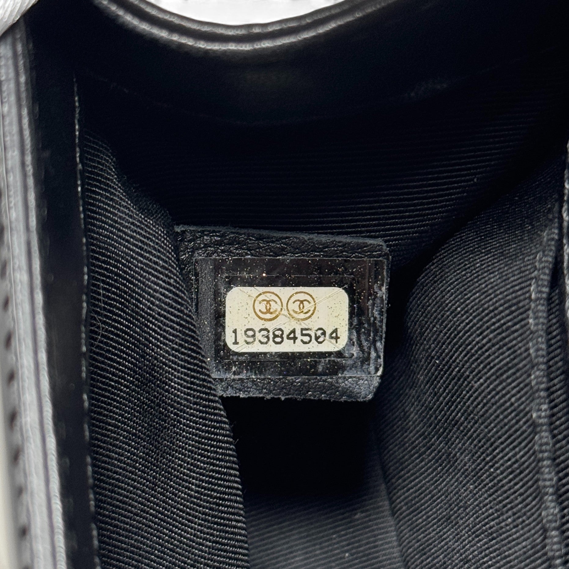 Chanel Black Patent Small Boy Bag