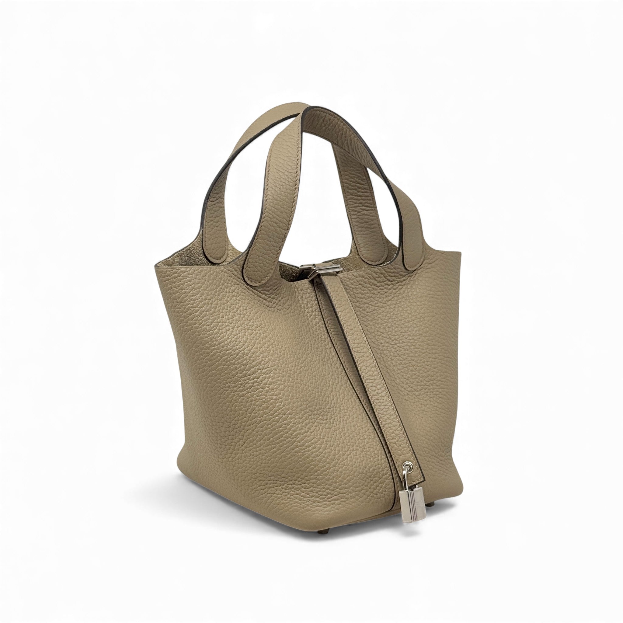 Hermes Beige Marfa Clemence Picotin 18