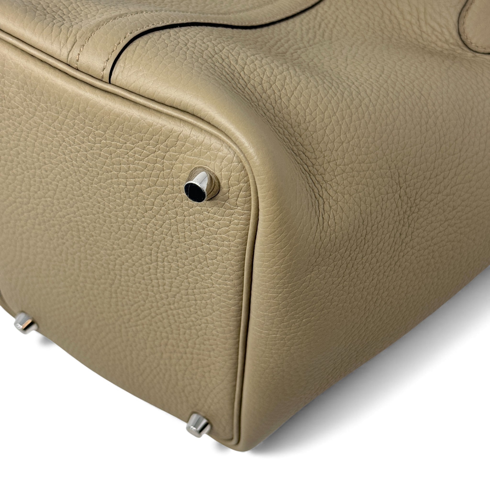 Hermes Beige Marfa Clemence Picotin 18