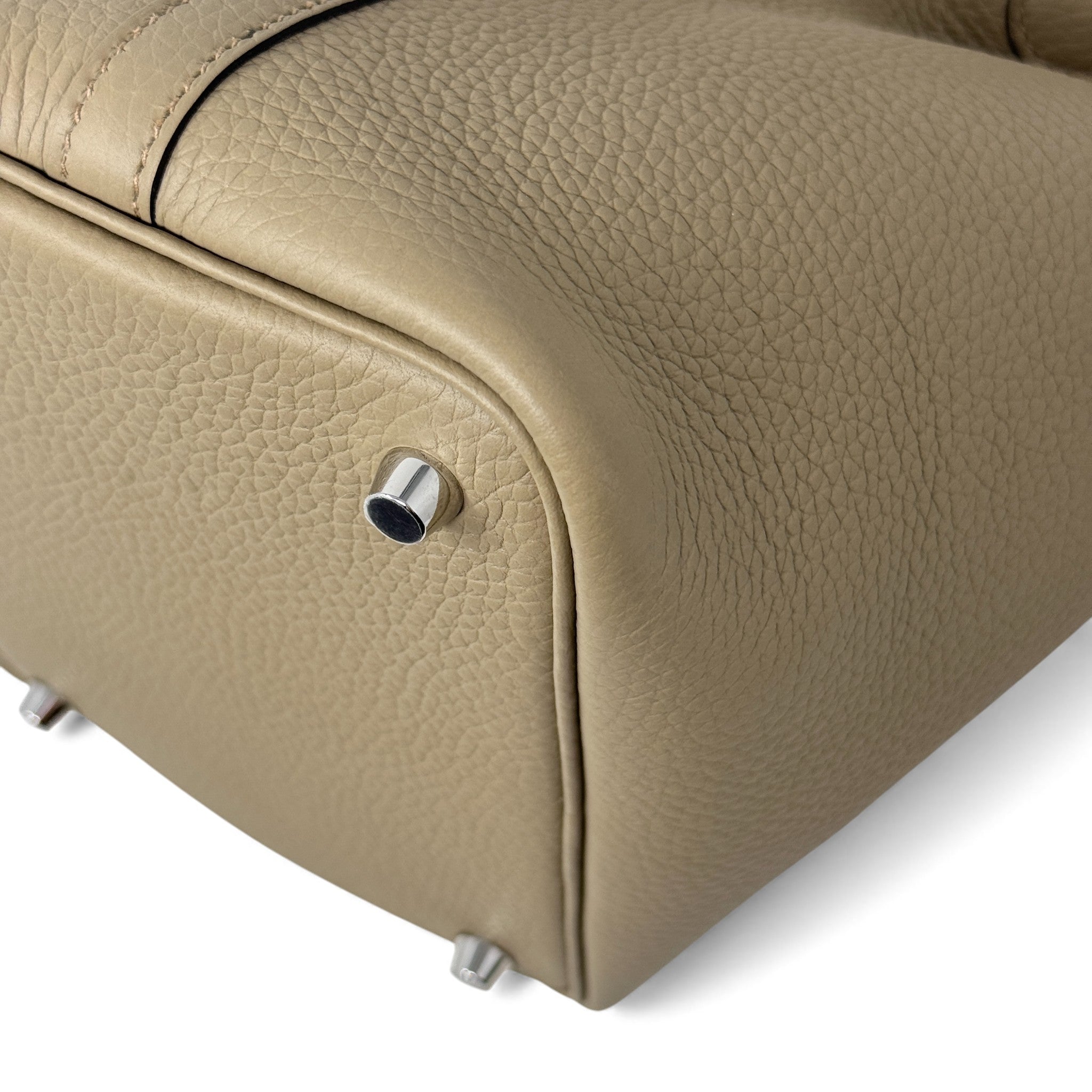 Hermes Beige Marfa Clemence Picotin 18