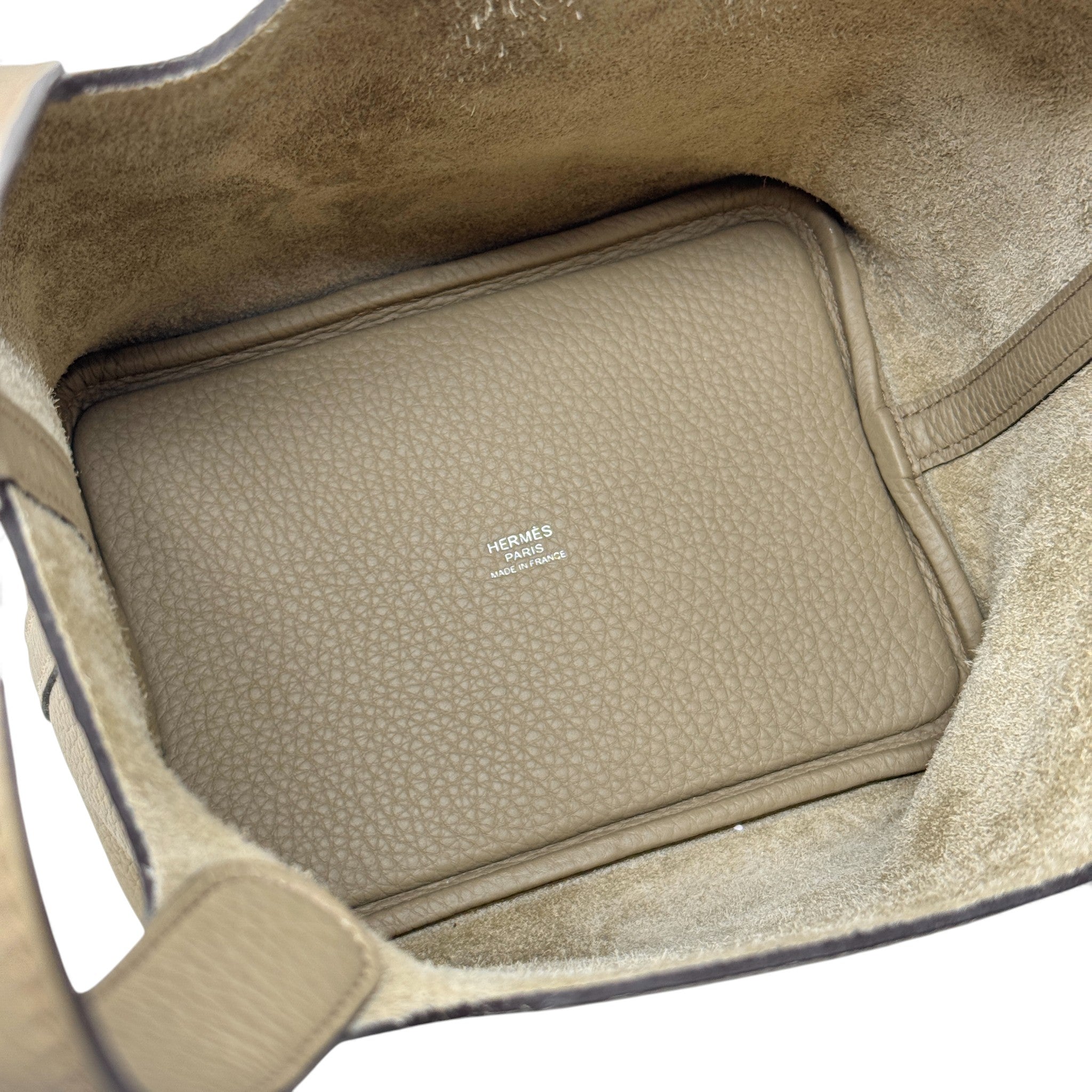 Hermes Beige Marfa Clemence Picotin 18