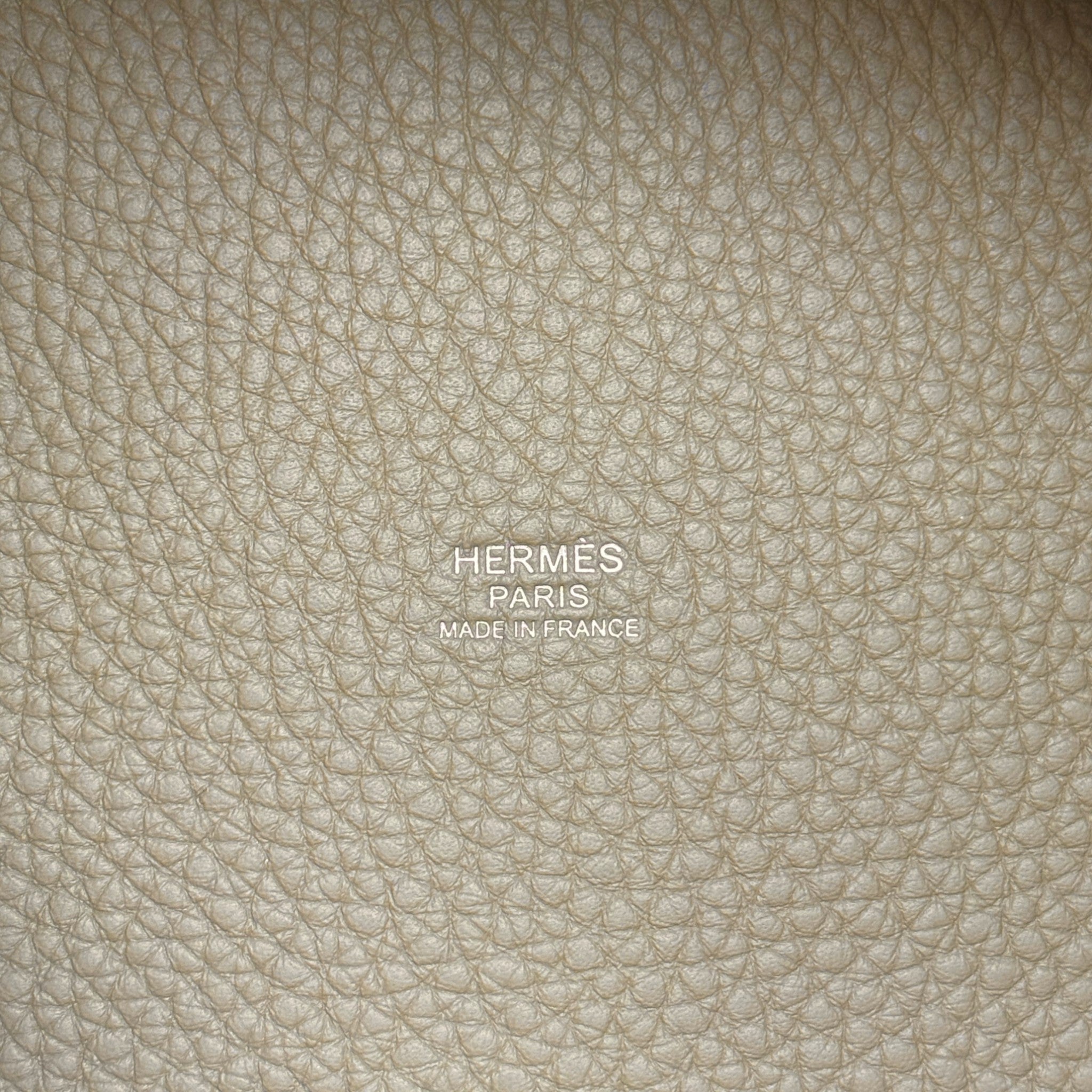 Hermes Beige Marfa Clemence Picotin 18