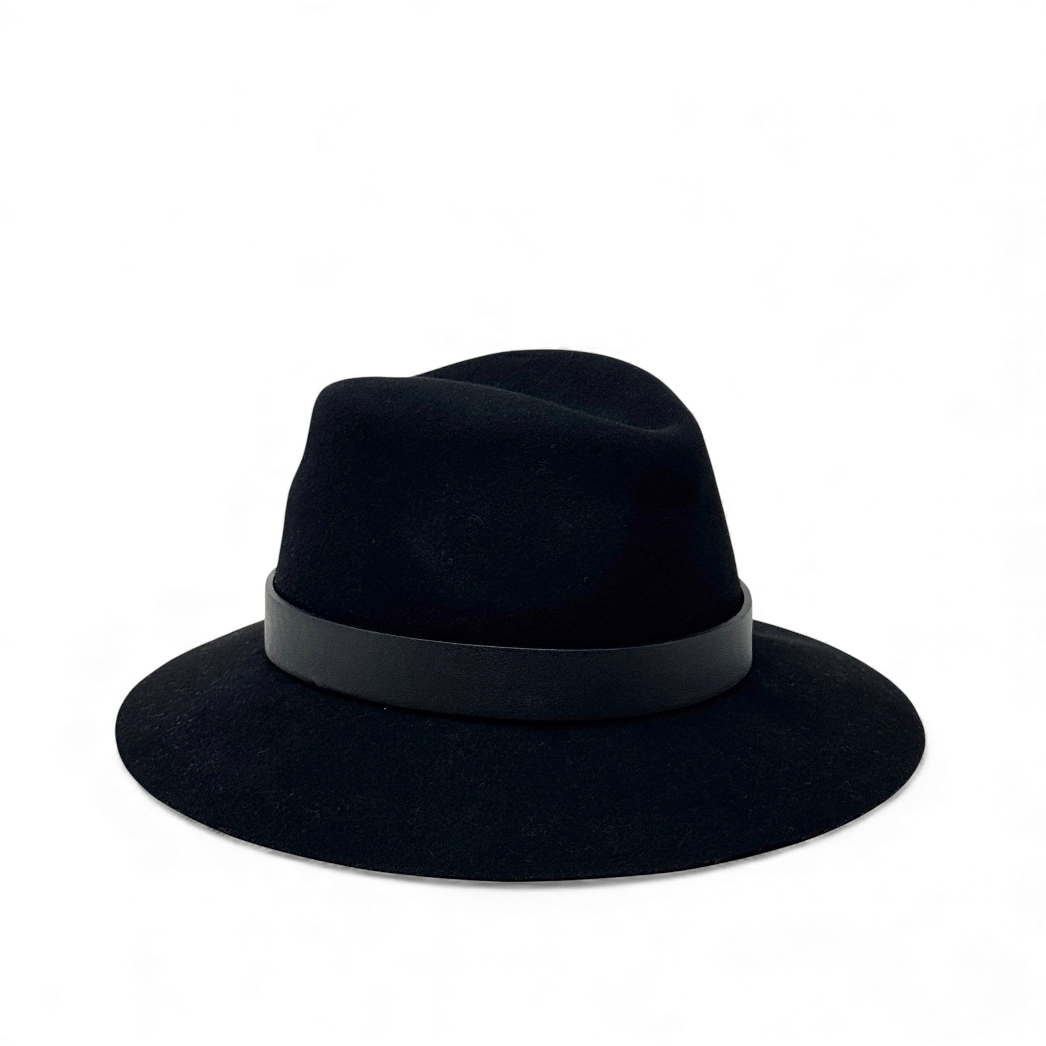 Valentino Black Wool VLogo Fedora