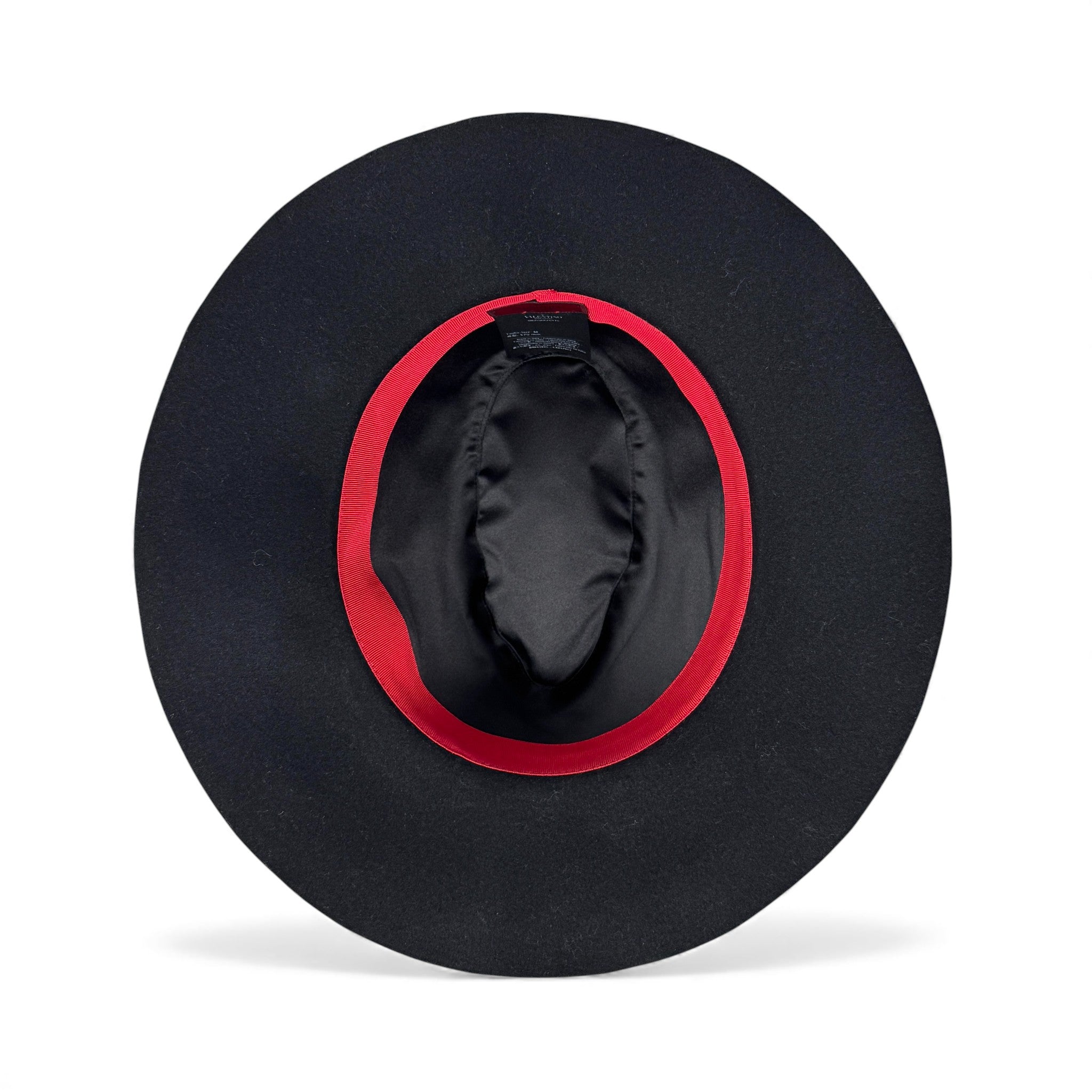 Valentino Black Wool VLogo Fedora