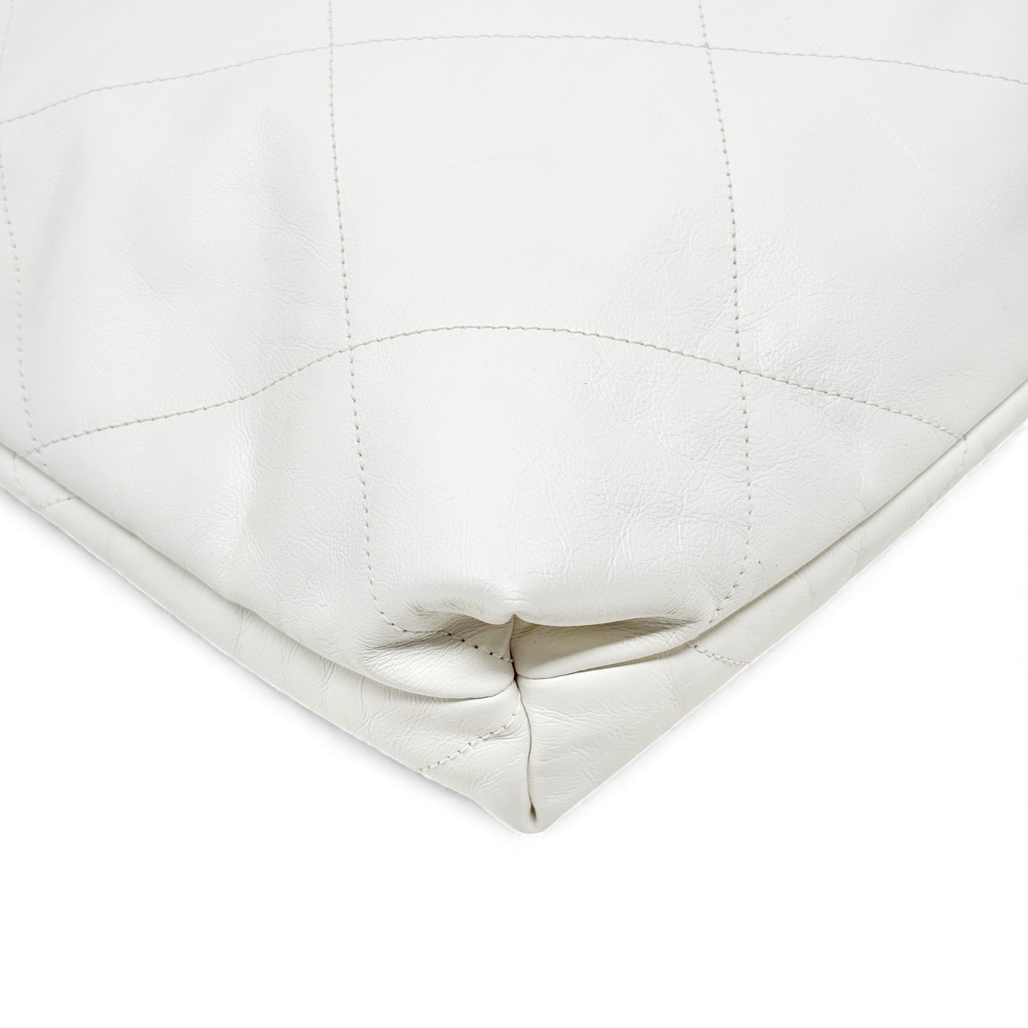 Chanel White Small 22 Hobo With Pouch