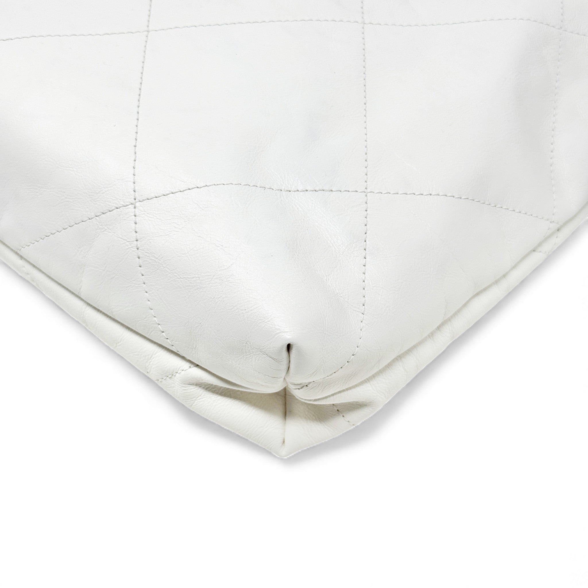 Chanel White Small 22 Hobo With Pouch