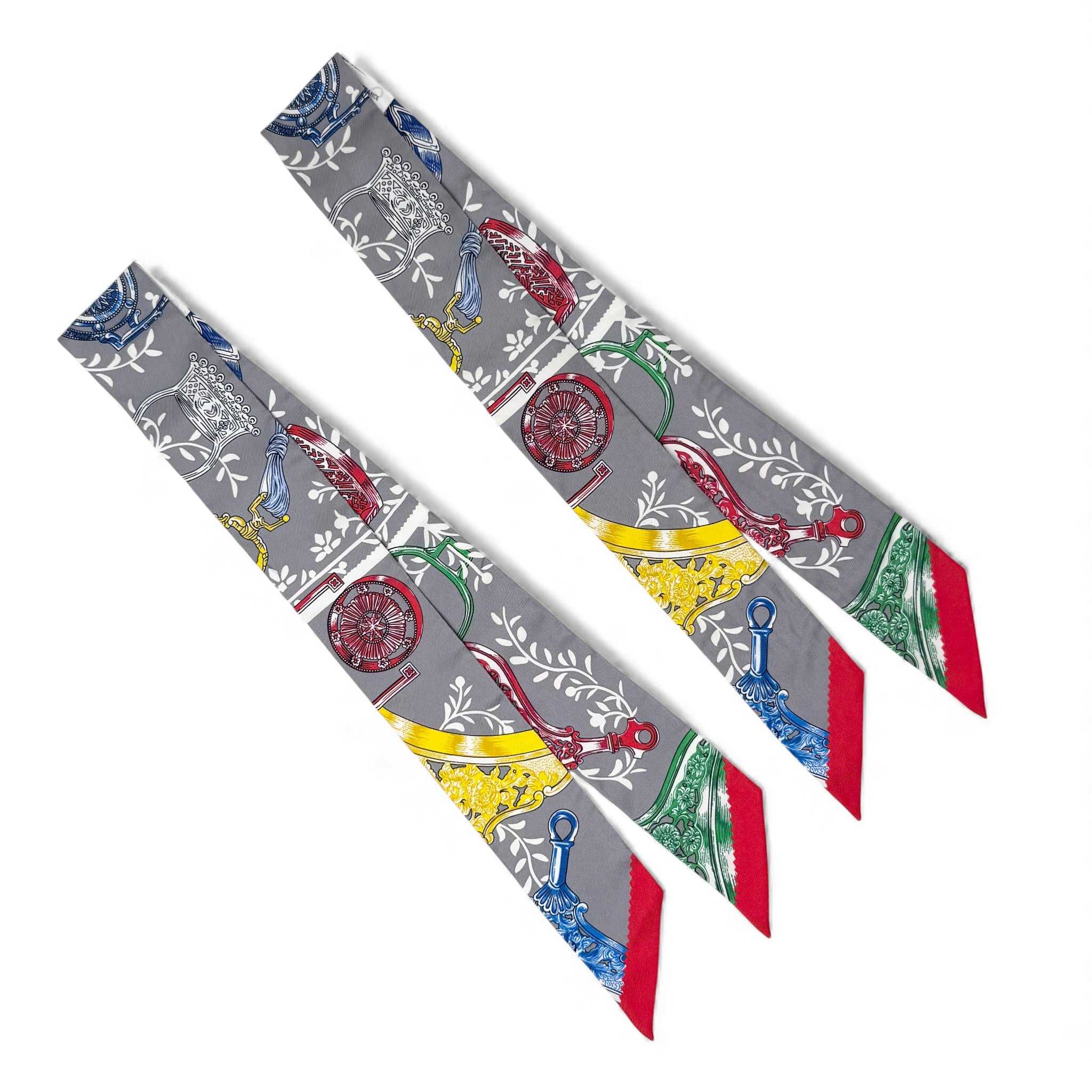 Hermes La Maison Des Carres Silk Twilly x2