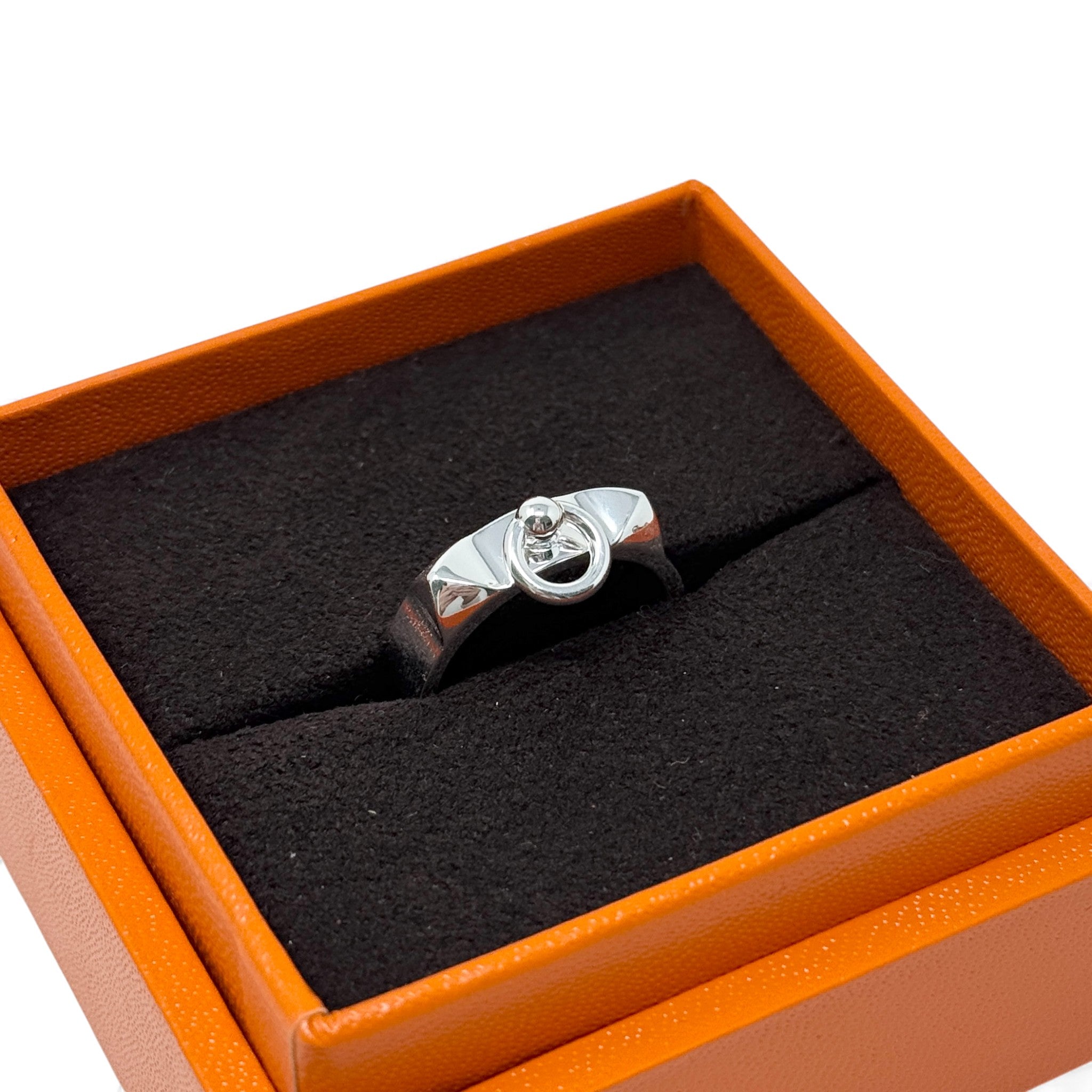 Hermes Silver Collier De Chien Ring