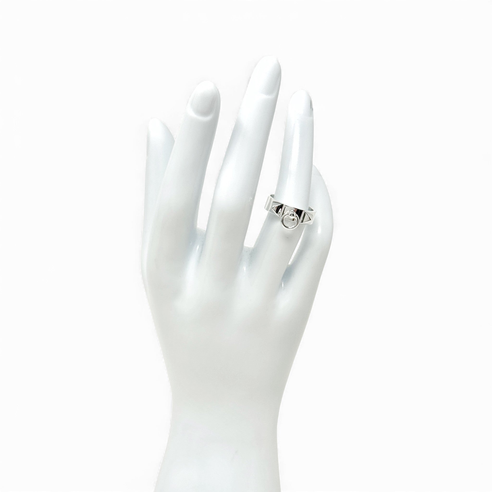 Hermes Silver Collier De Chien Ring