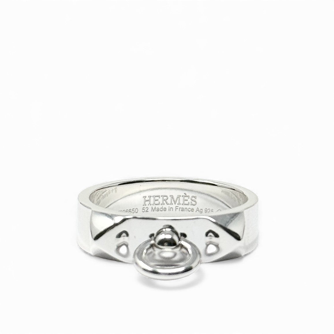 Hermes Silver Collier De Chien Ring