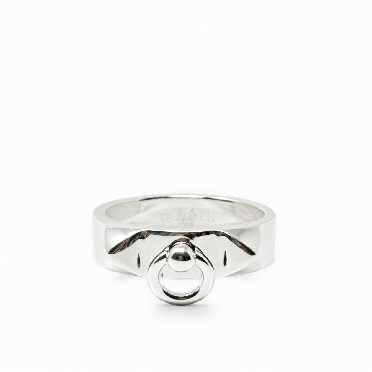 Hermes Silver Collier De Chien Ring