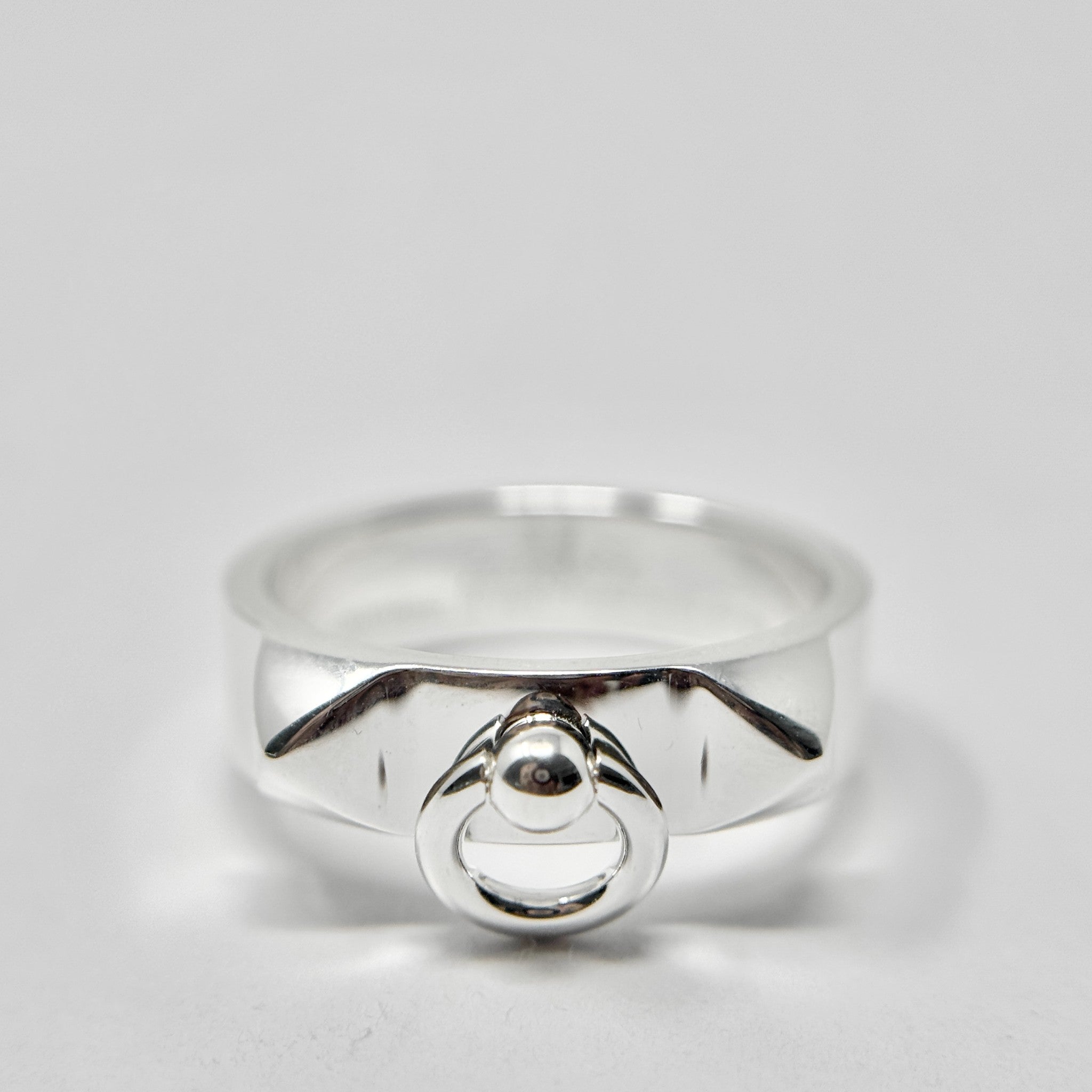 Hermes Silver Collier De Chien Ring