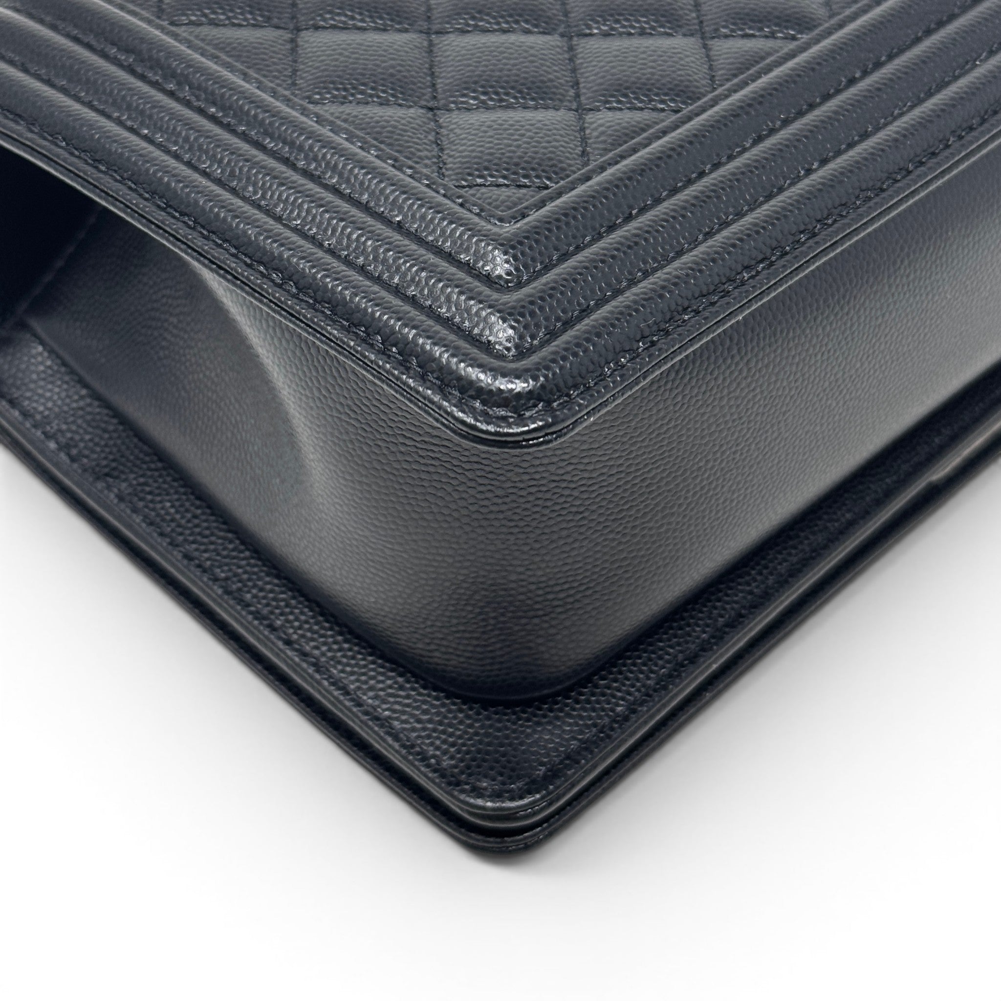 Chanel Black Caviar Medium Boy Bag