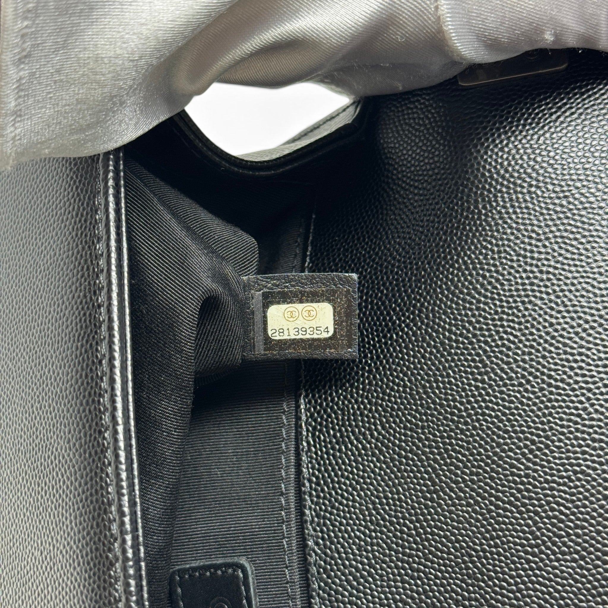 Chanel Black Caviar Medium Boy Bag