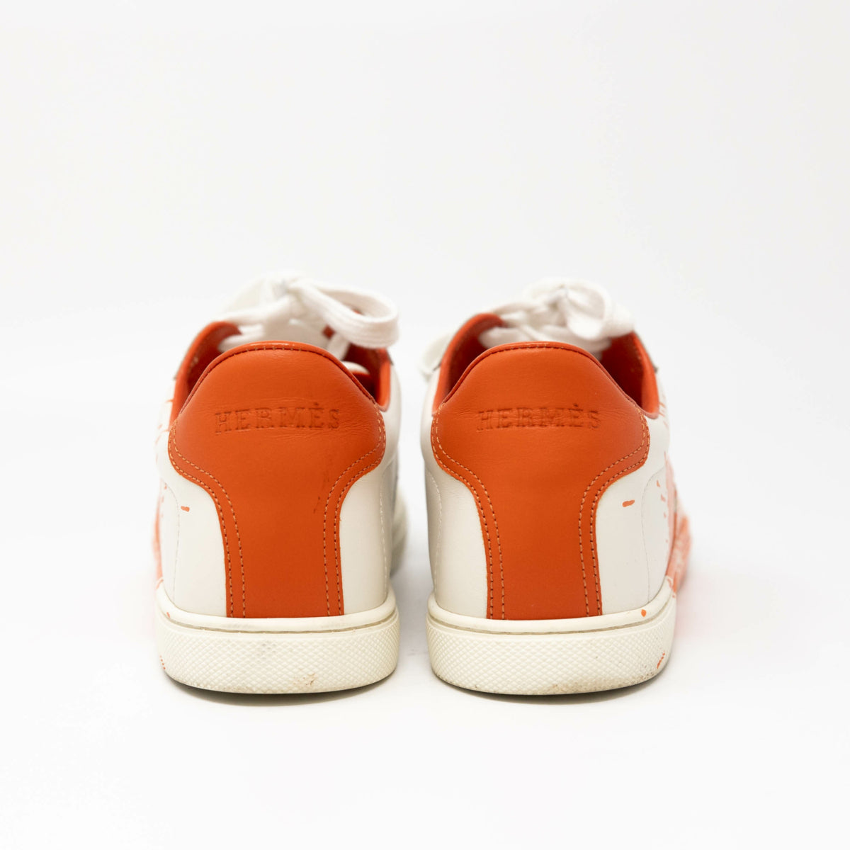 Hermes Orange Splash Quicker Sneaker 37.5