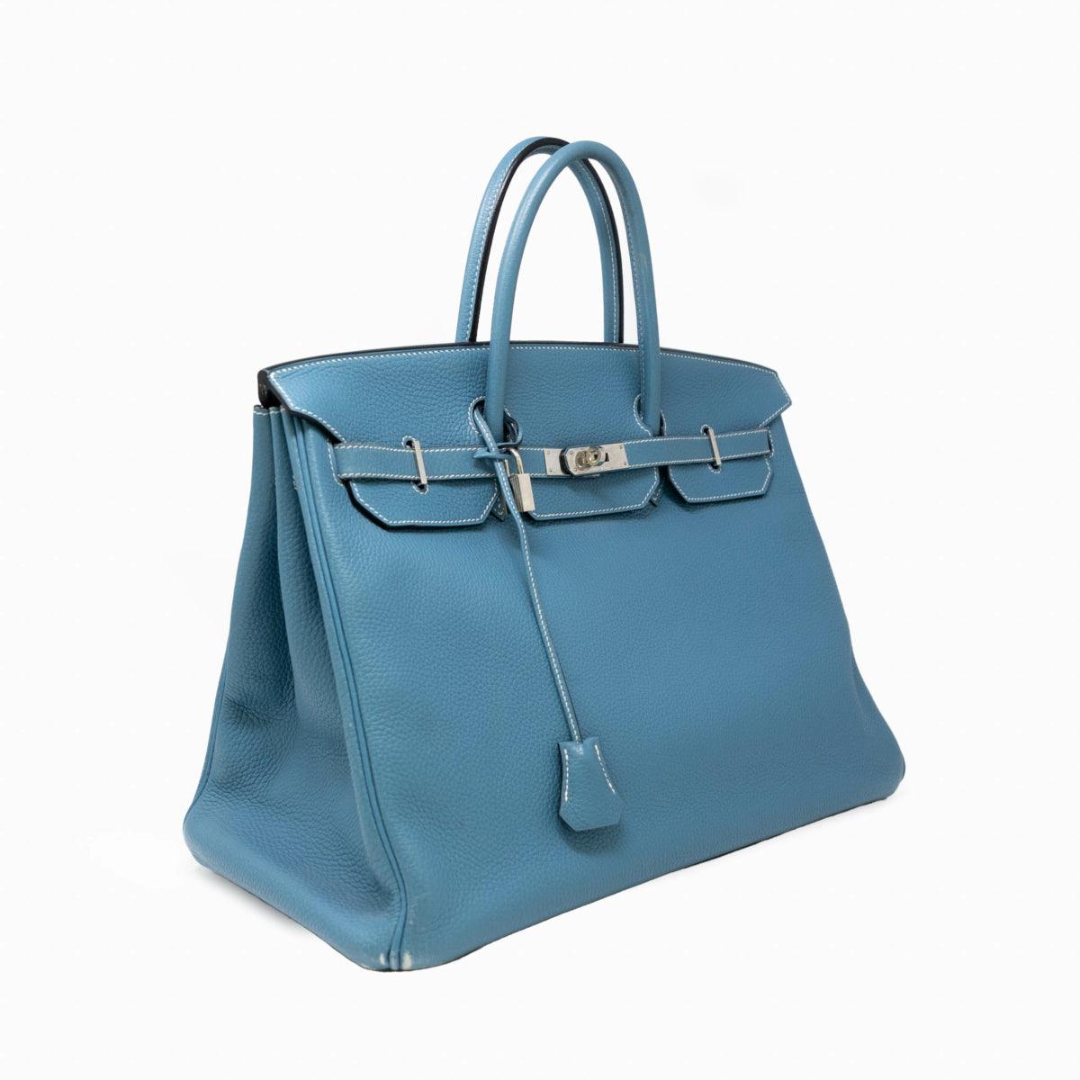 Hermes Togo Blue Jean Birkin 40