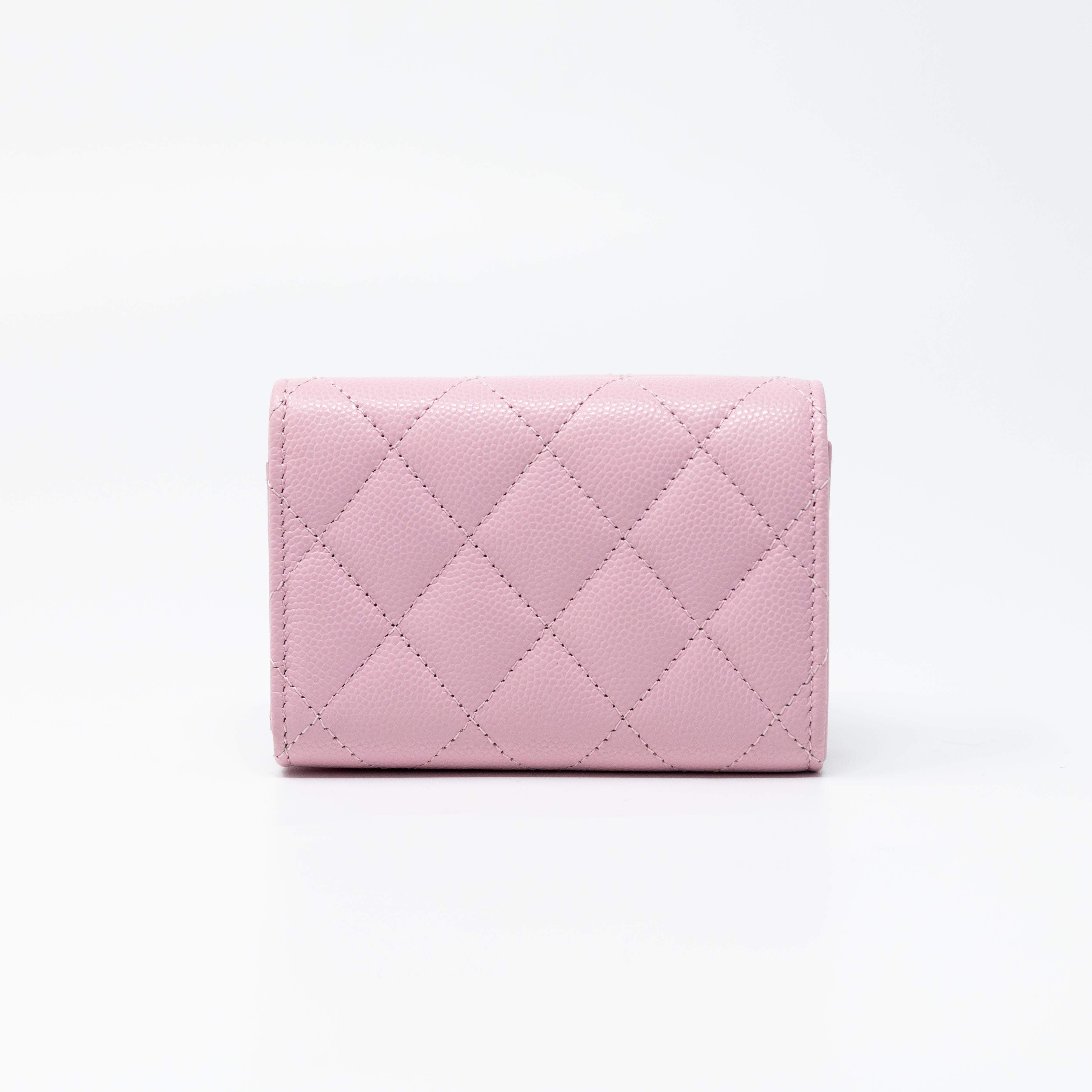 Chanel Pink Trifold Flap Wallet