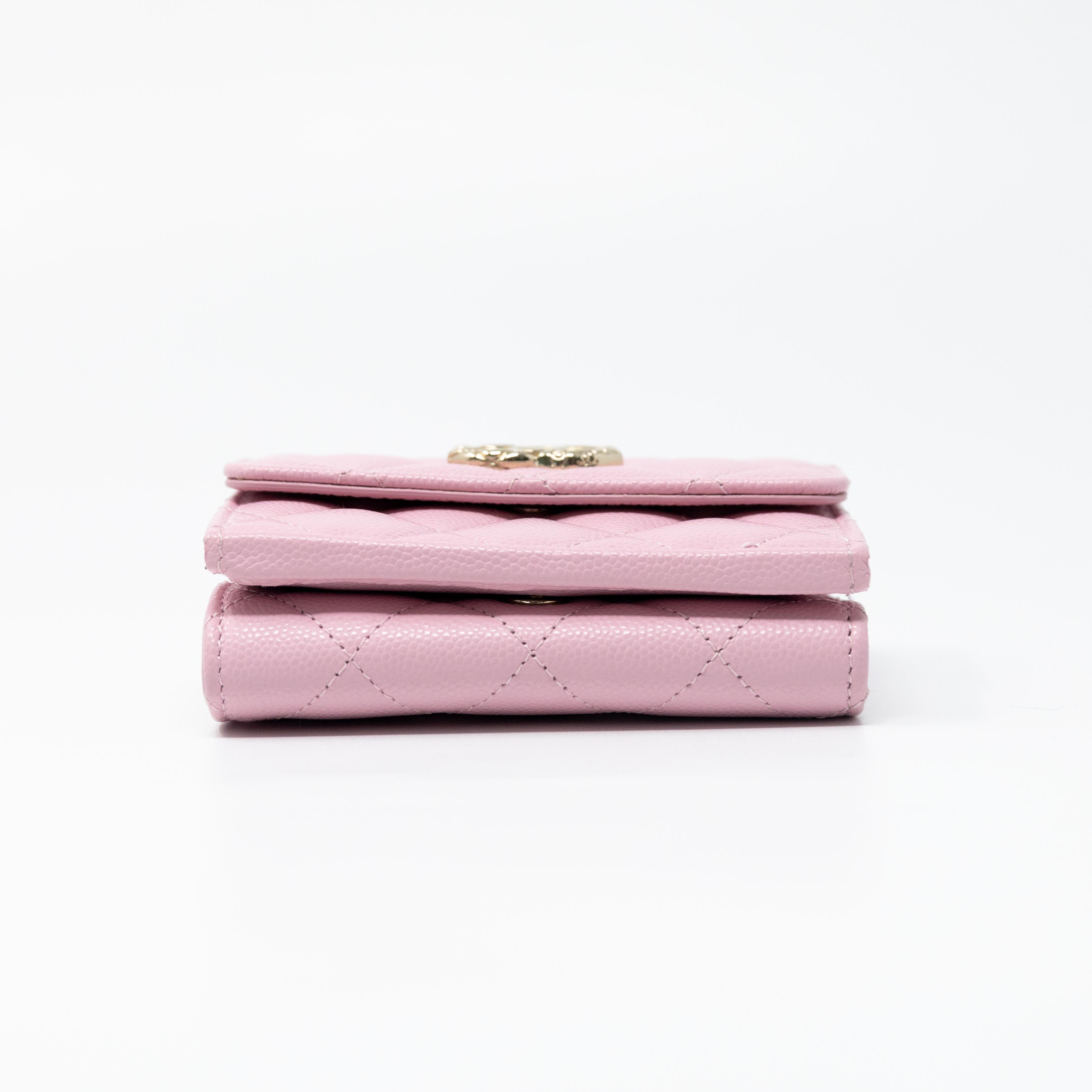 Chanel Pink Trifold Flap Wallet