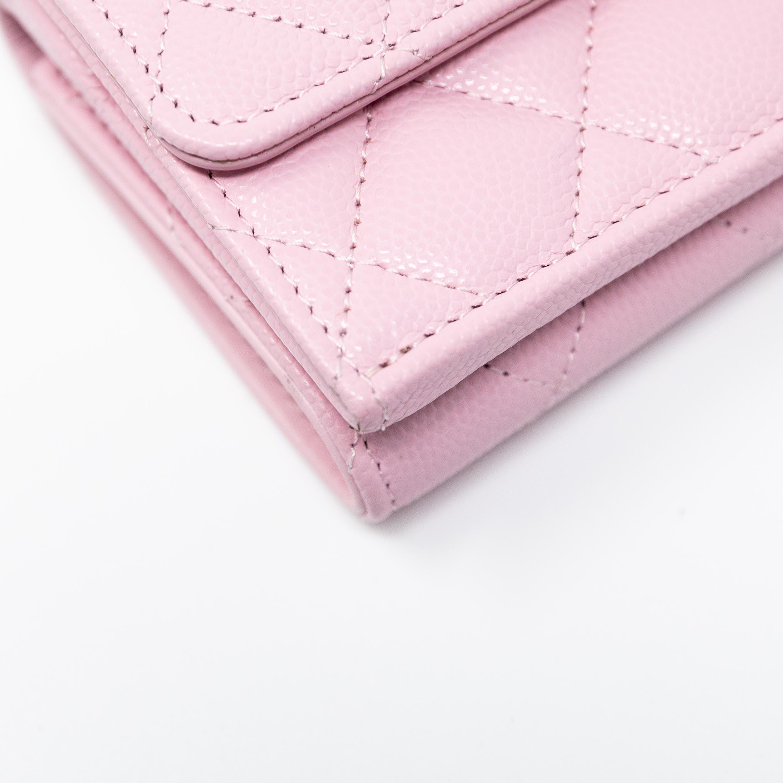 Chanel Pink Trifold Flap Wallet