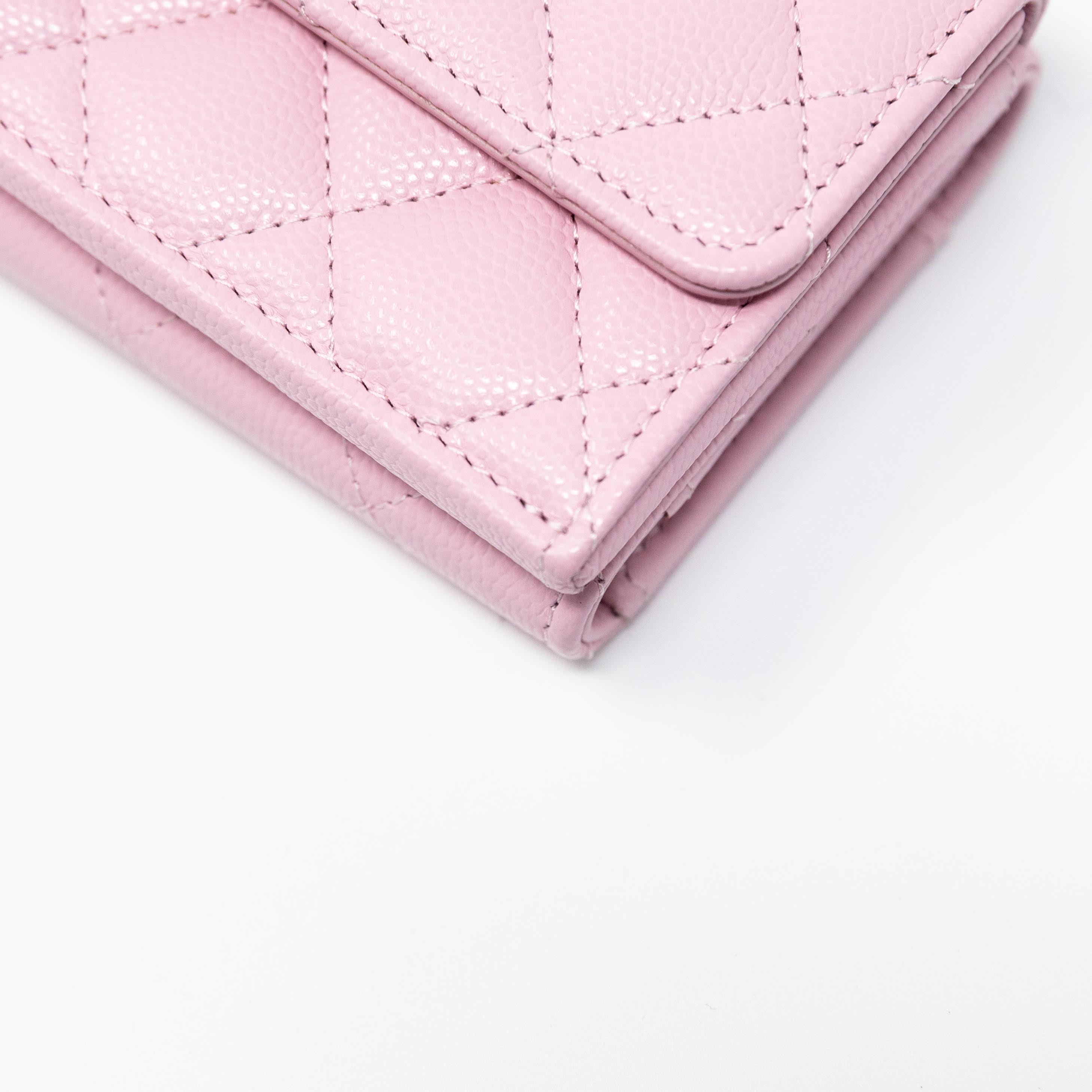 Chanel Pink Trifold Flap Wallet