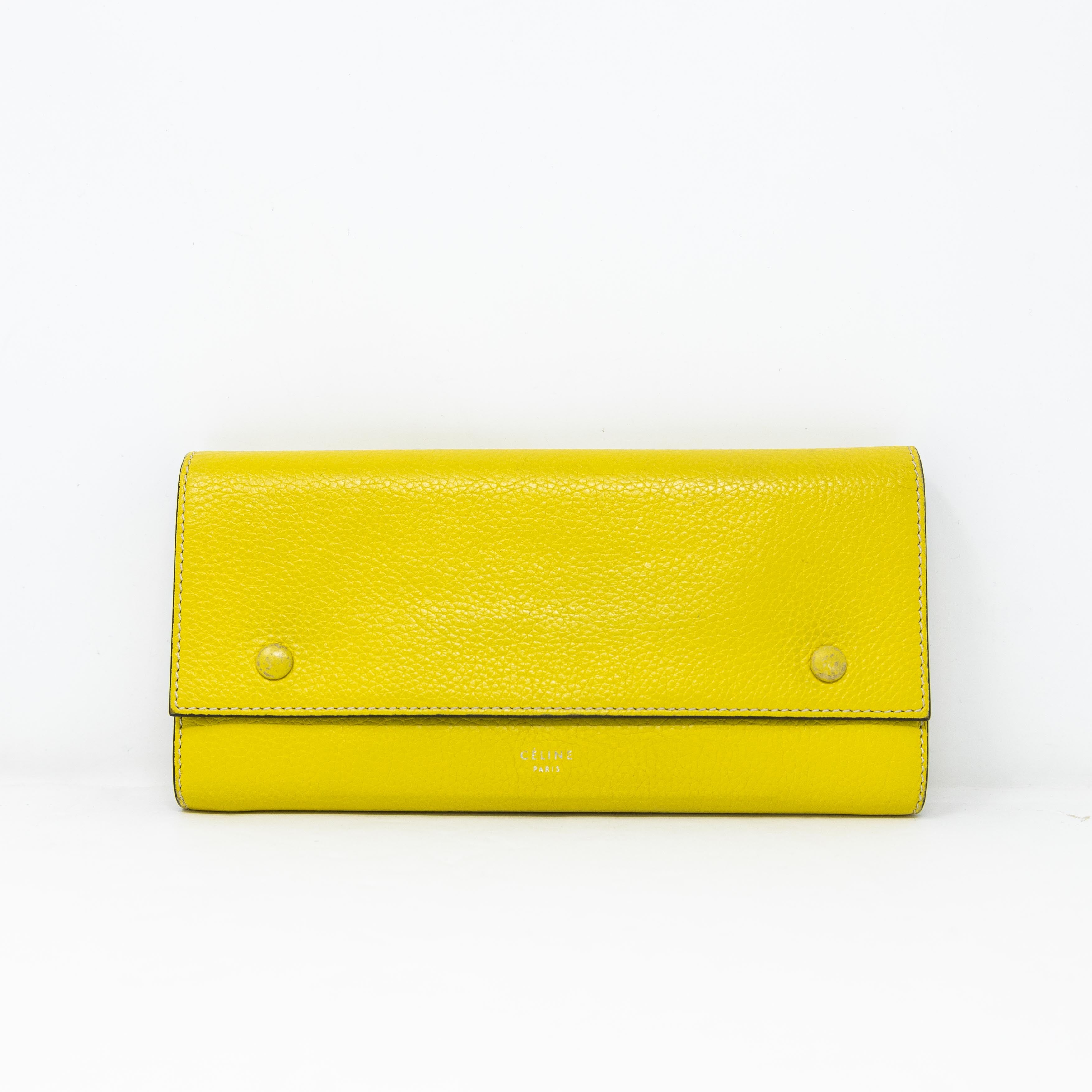 Celine Yellow Long Wallet