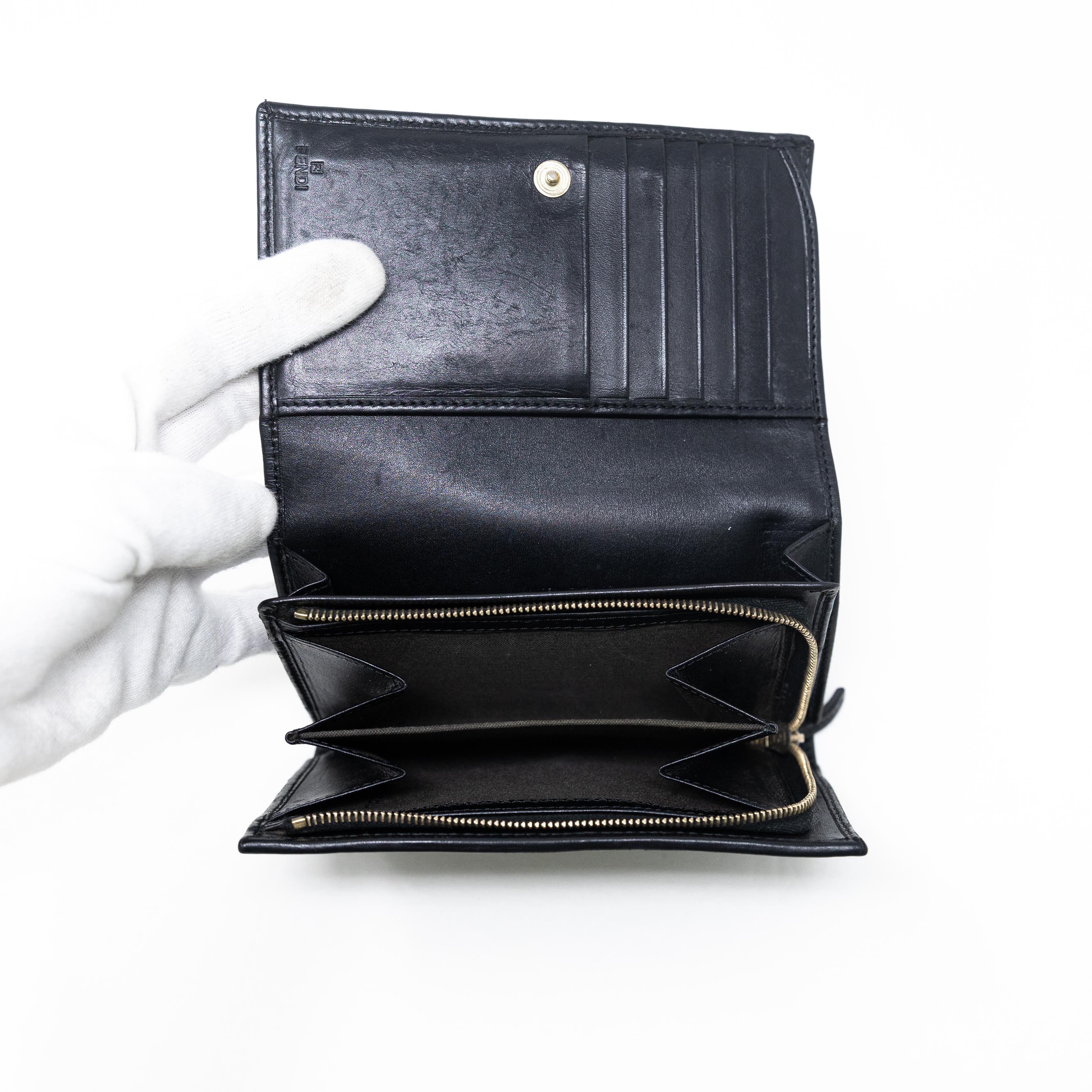 Fendi Black Zucchino Wallet