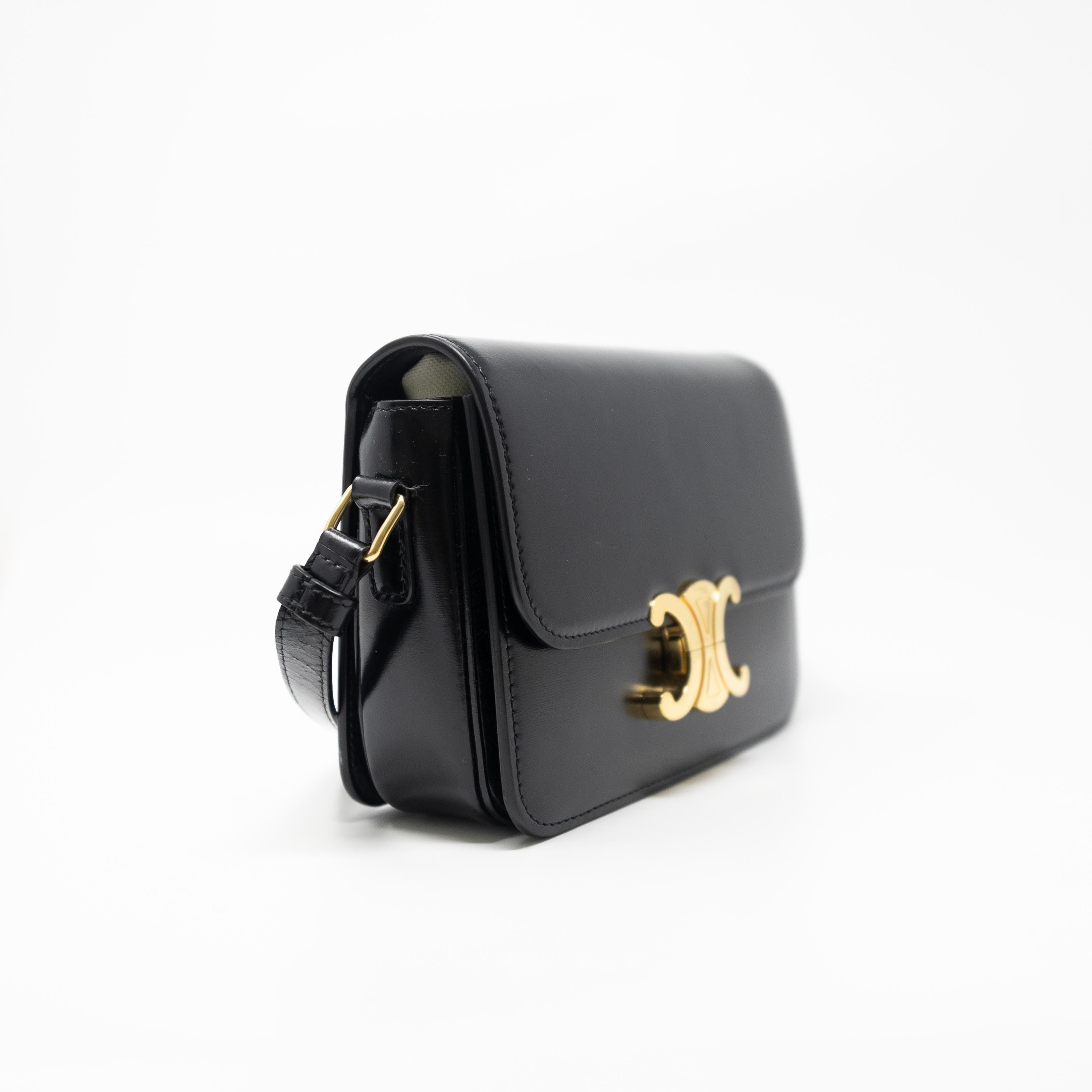 Celine Black Teen Triomphe Bag