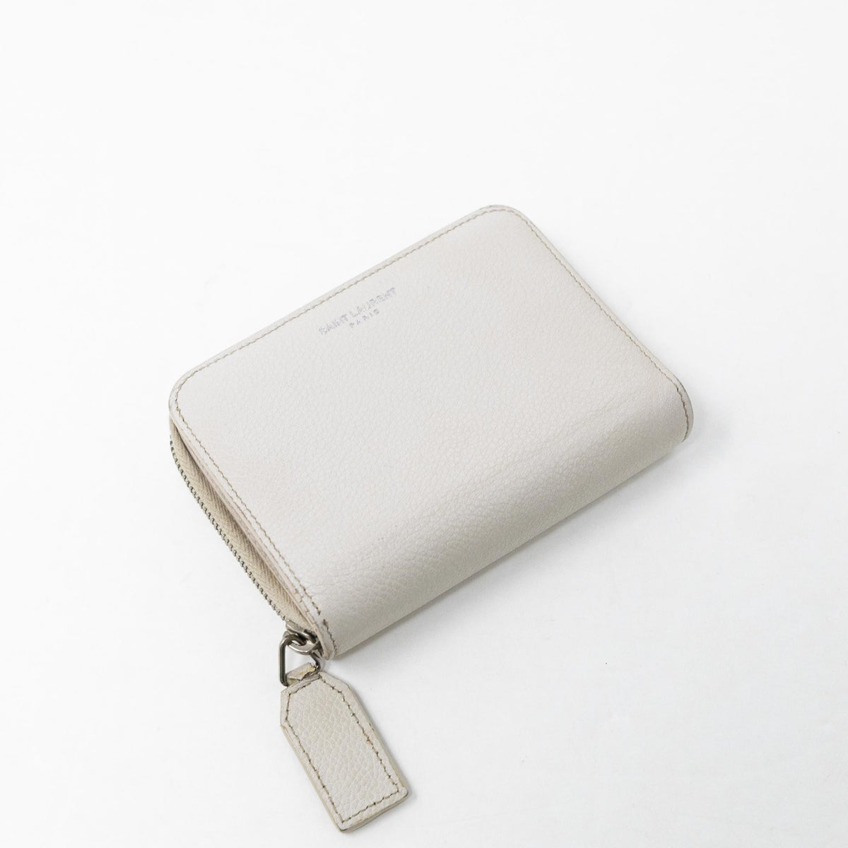 Saint Laurent White Compact Wallet Jadore Couture
